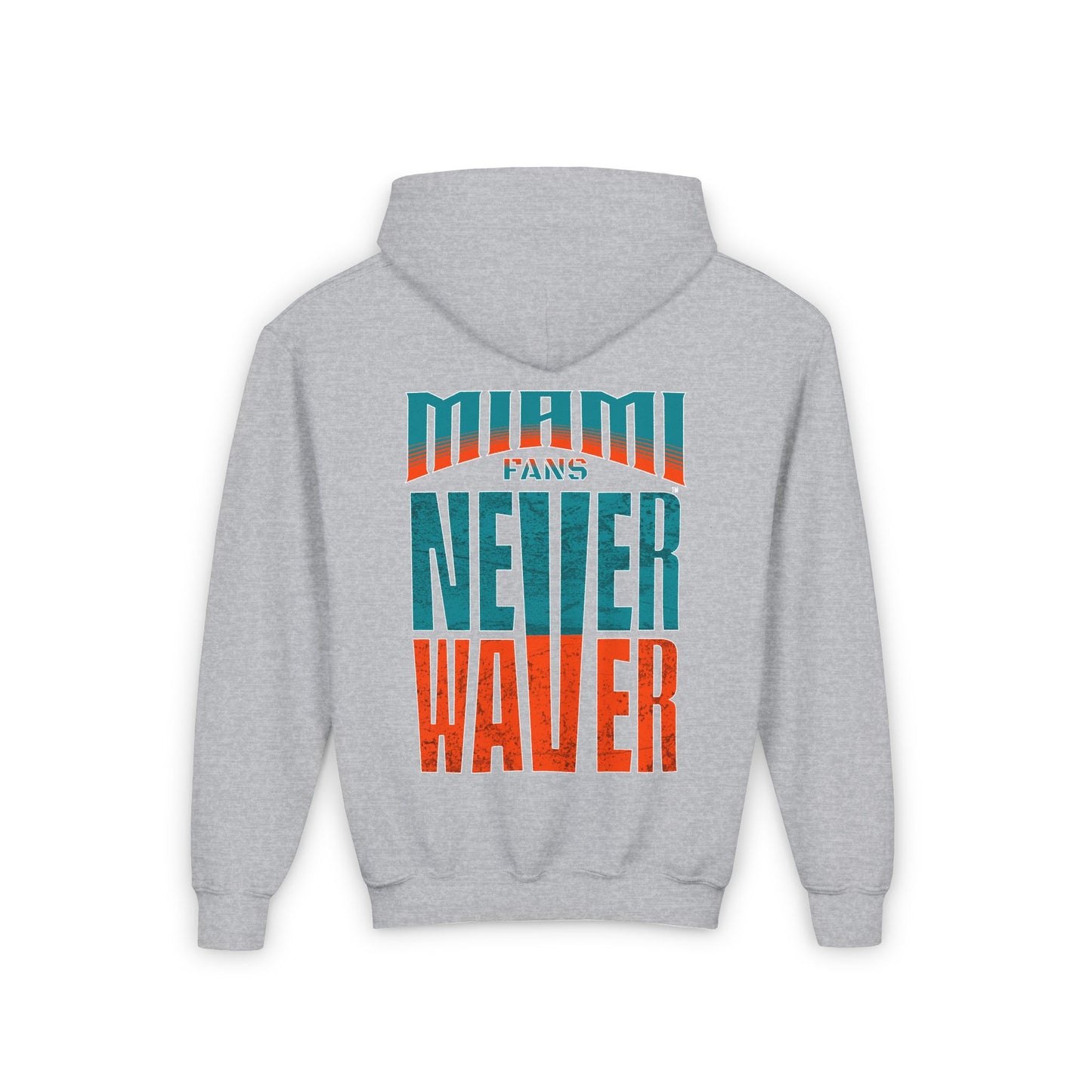 Miami Fans Never Waver Youth Heavy Blend Hooded Sweatshirt - Never Waver