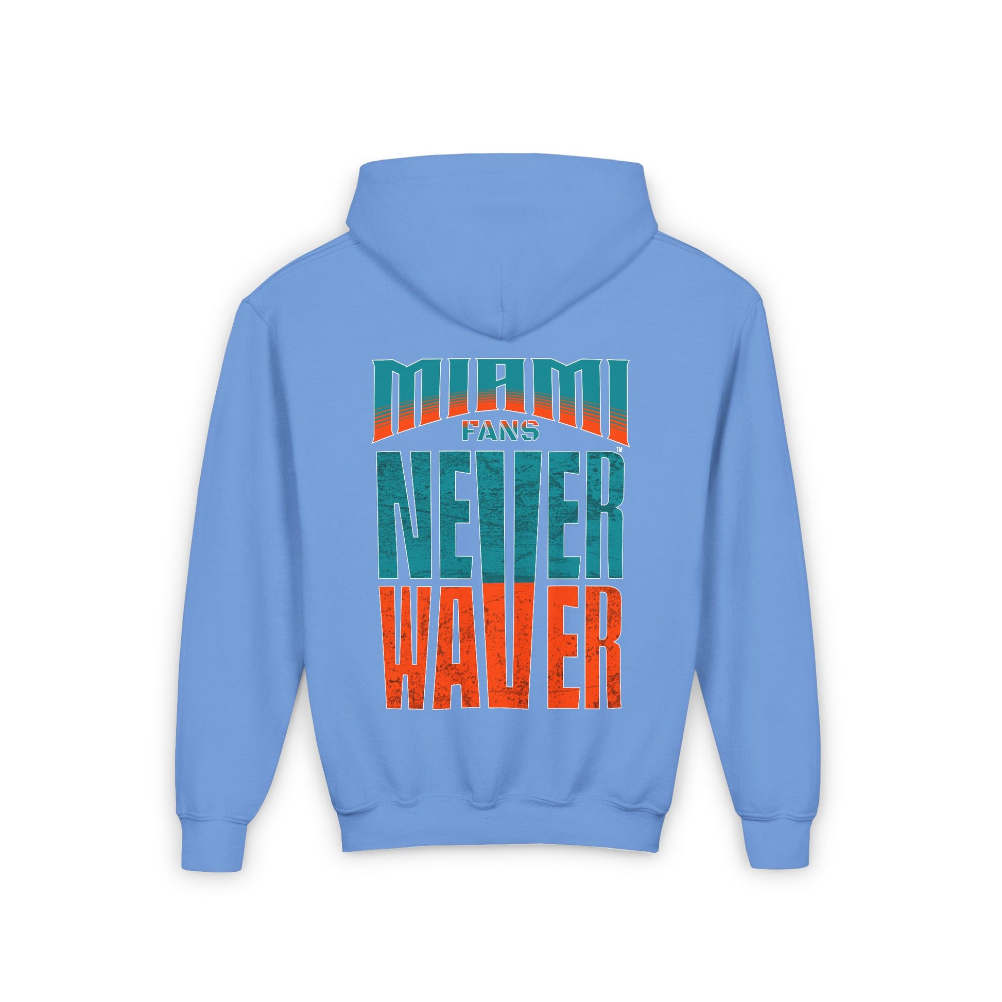 Miami Fans Never Waver Youth Heavy Blend Hooded Sweatshirt - Never Waver
