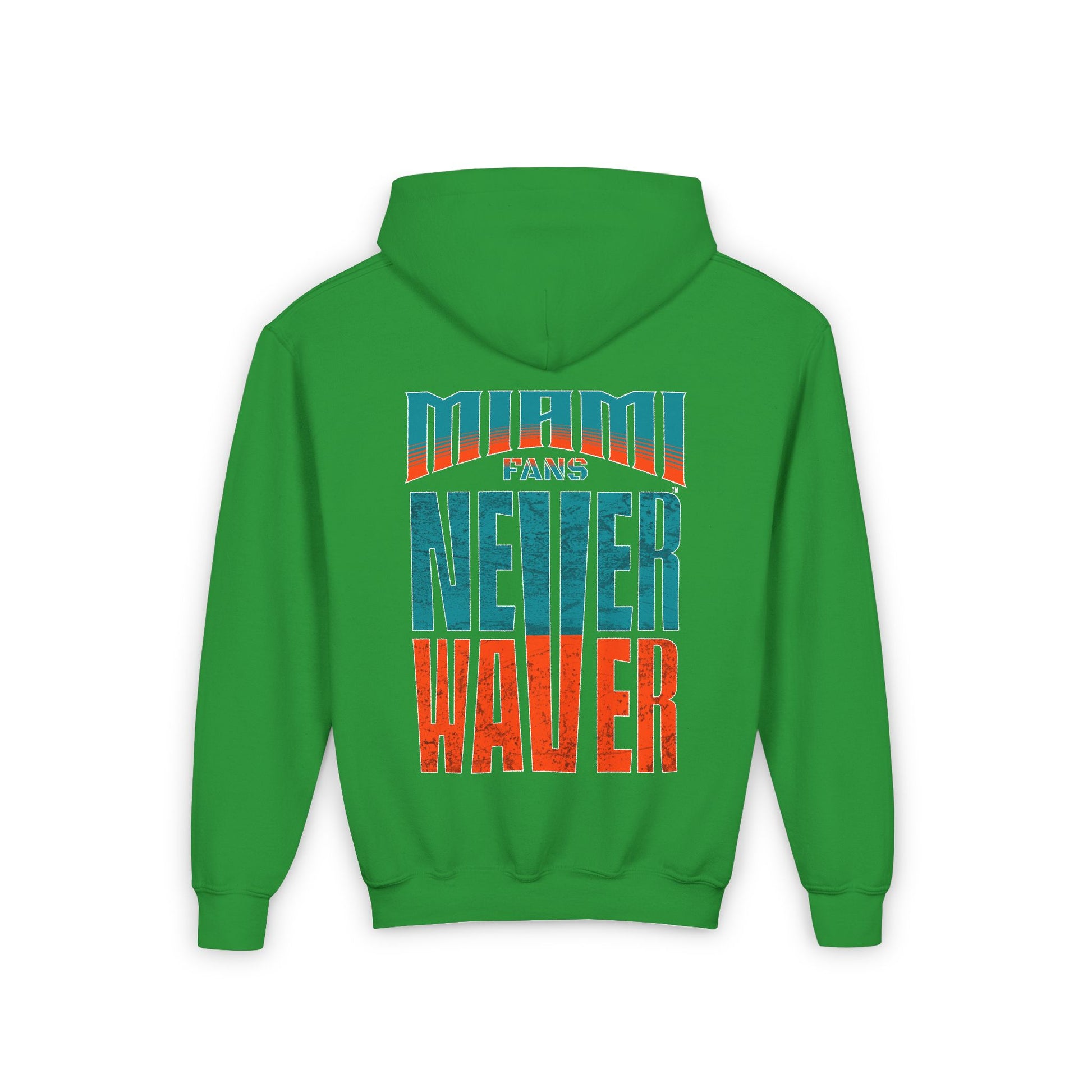 Miami Fans Never Waver Youth Heavy Blend Hooded Sweatshirt - Never Waver