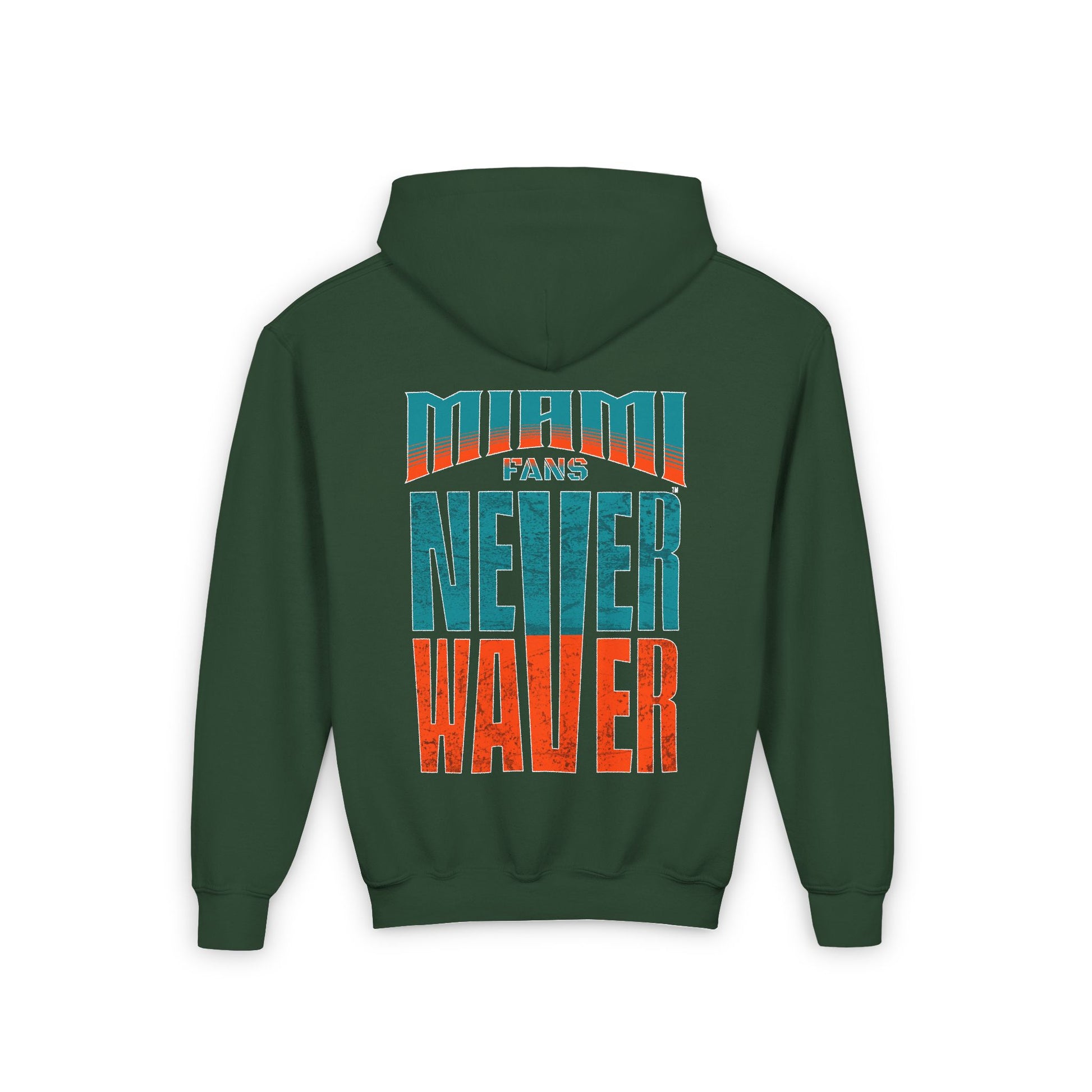 Miami Fans Never Waver Youth Heavy Blend Hooded Sweatshirt - Never Waver