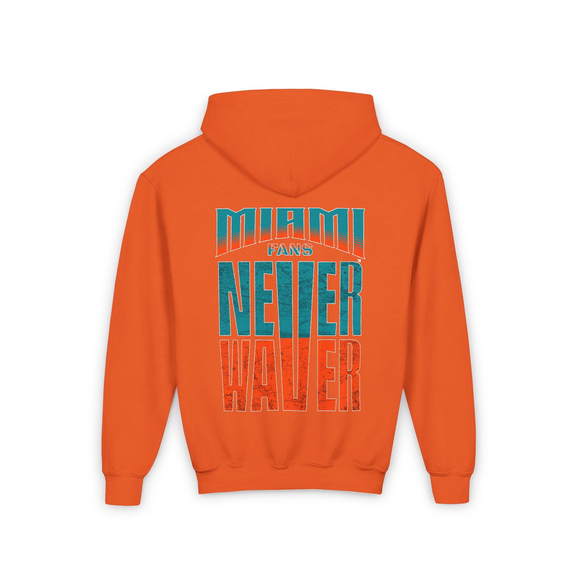 Miami Fans Never Waver Youth Heavy Blend Hooded Sweatshirt - Never Waver