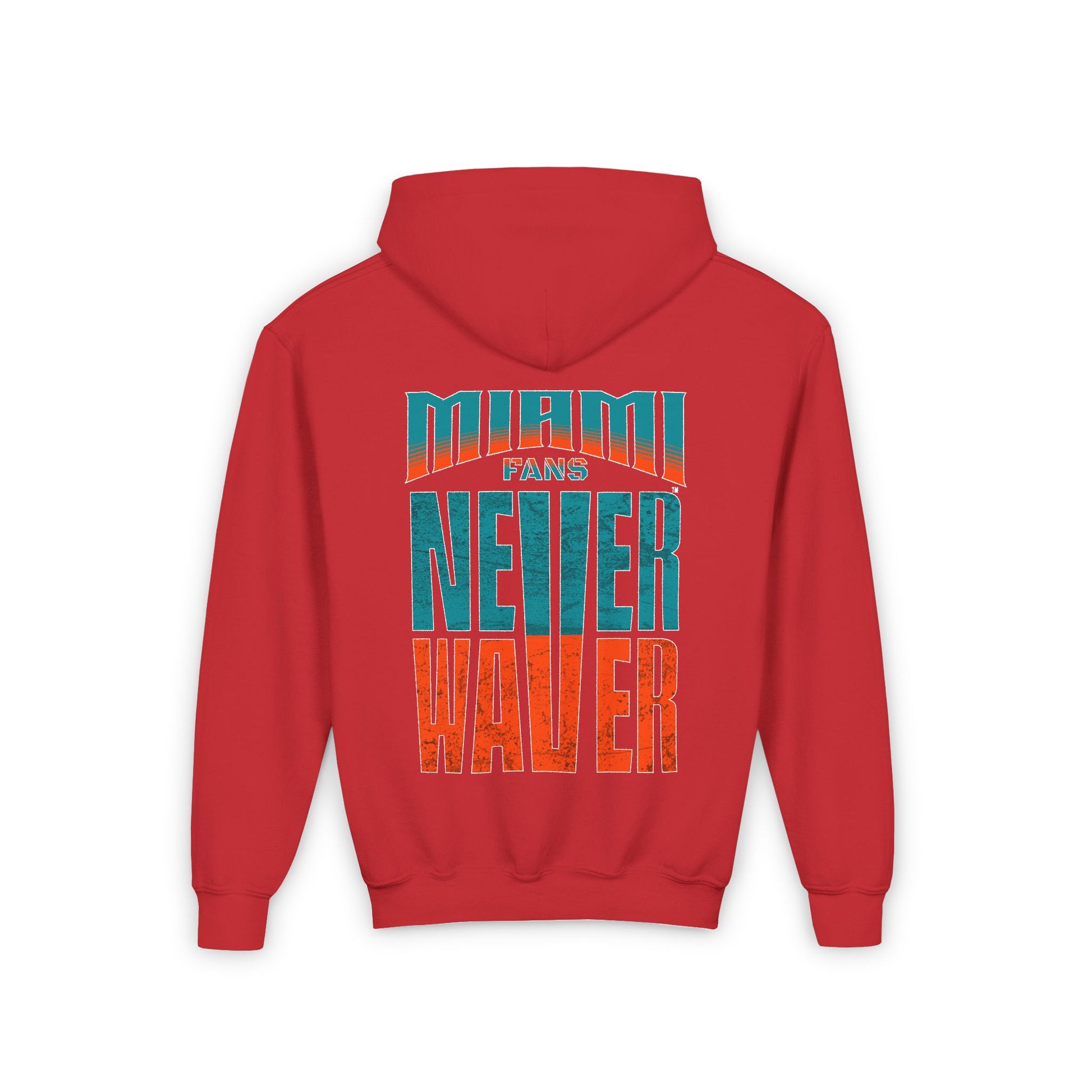 Miami Fans Never Waver Youth Heavy Blend Hooded Sweatshirt - Never Waver