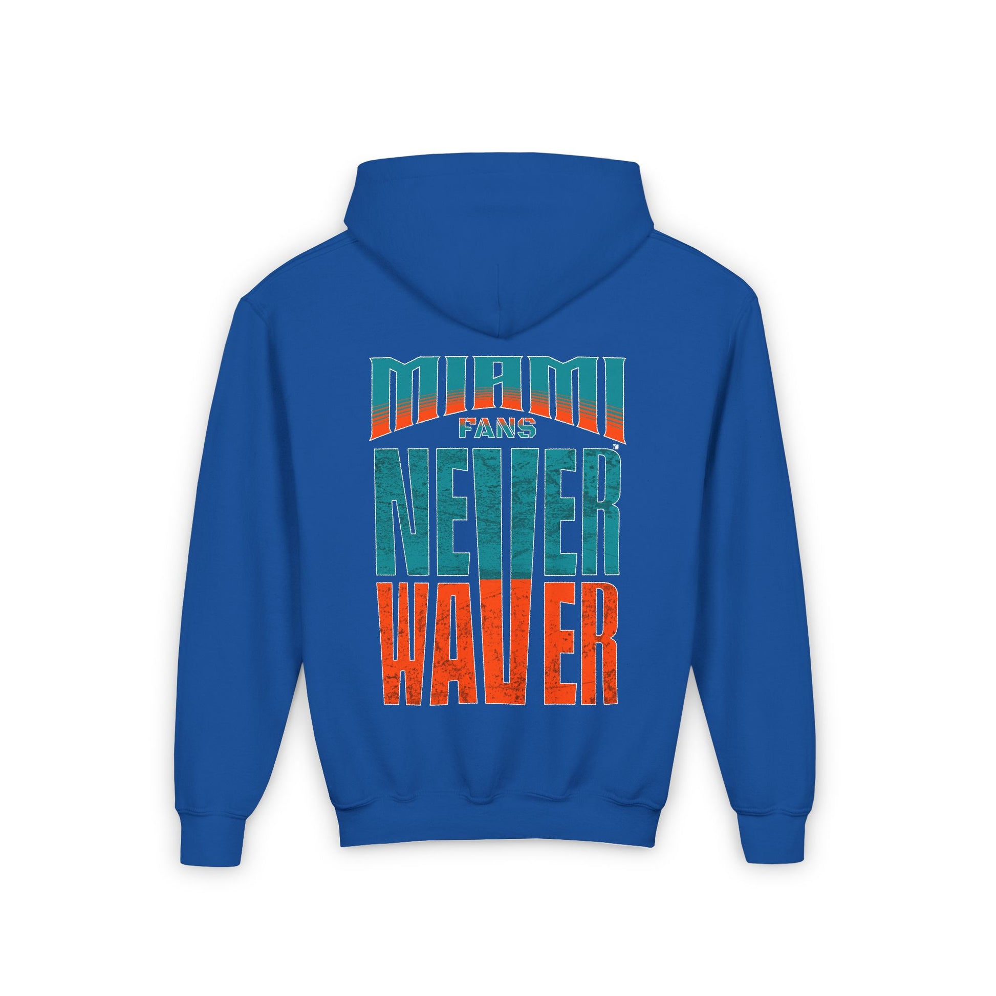 Miami Fans Never Waver Youth Heavy Blend Hooded Sweatshirt - Never Waver