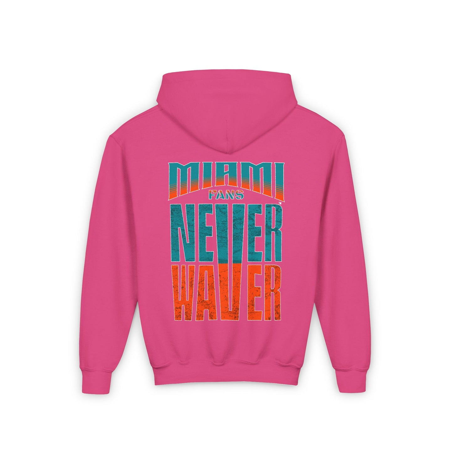 Miami Fans Never Waver Youth Heavy Blend Hooded Sweatshirt - Never Waver