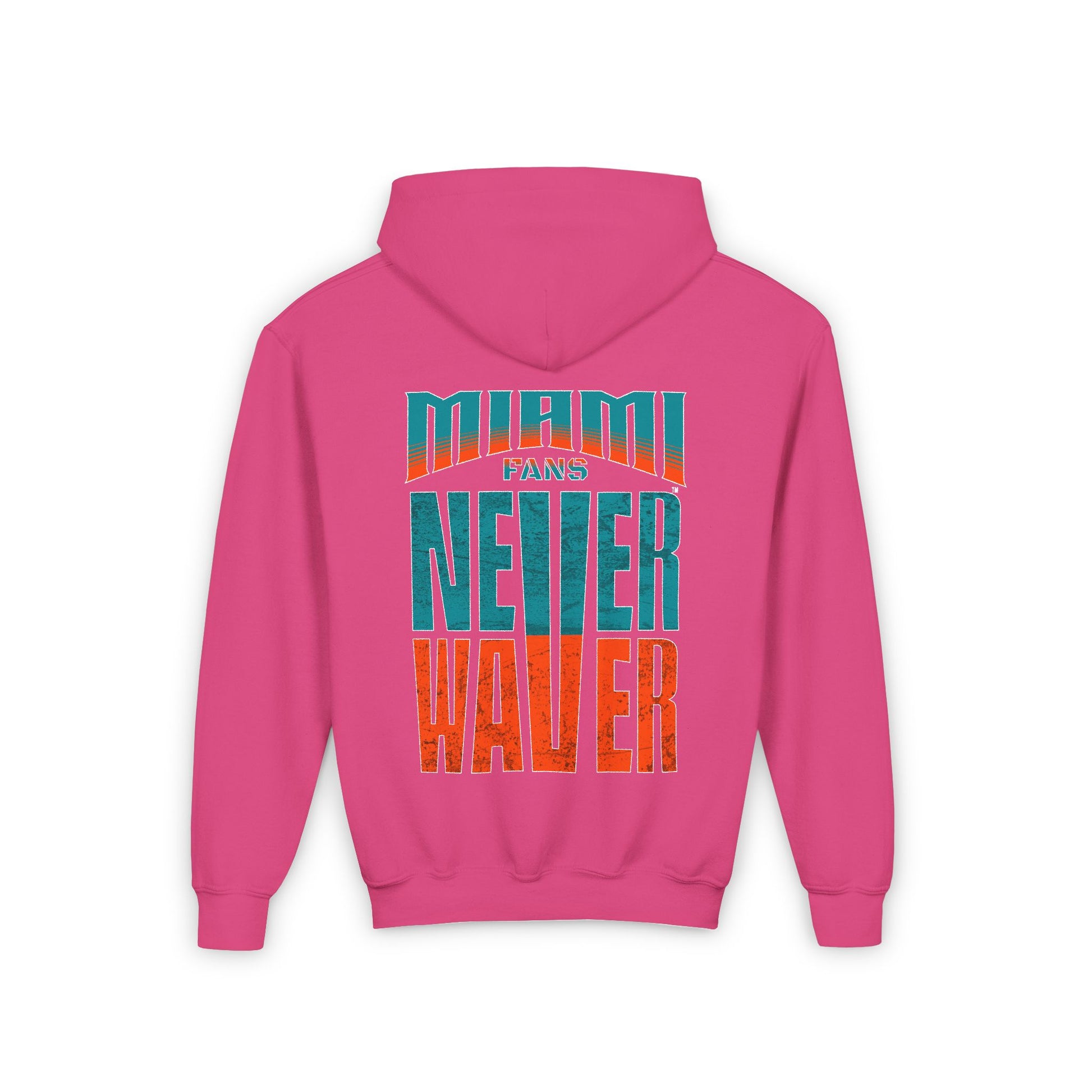 Miami Fans Never Waver Youth Heavy Blend Hooded Sweatshirt - Never Waver