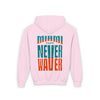 Miami Fans Never Waver Youth Heavy Blend Hooded Sweatshirt - Never Waver