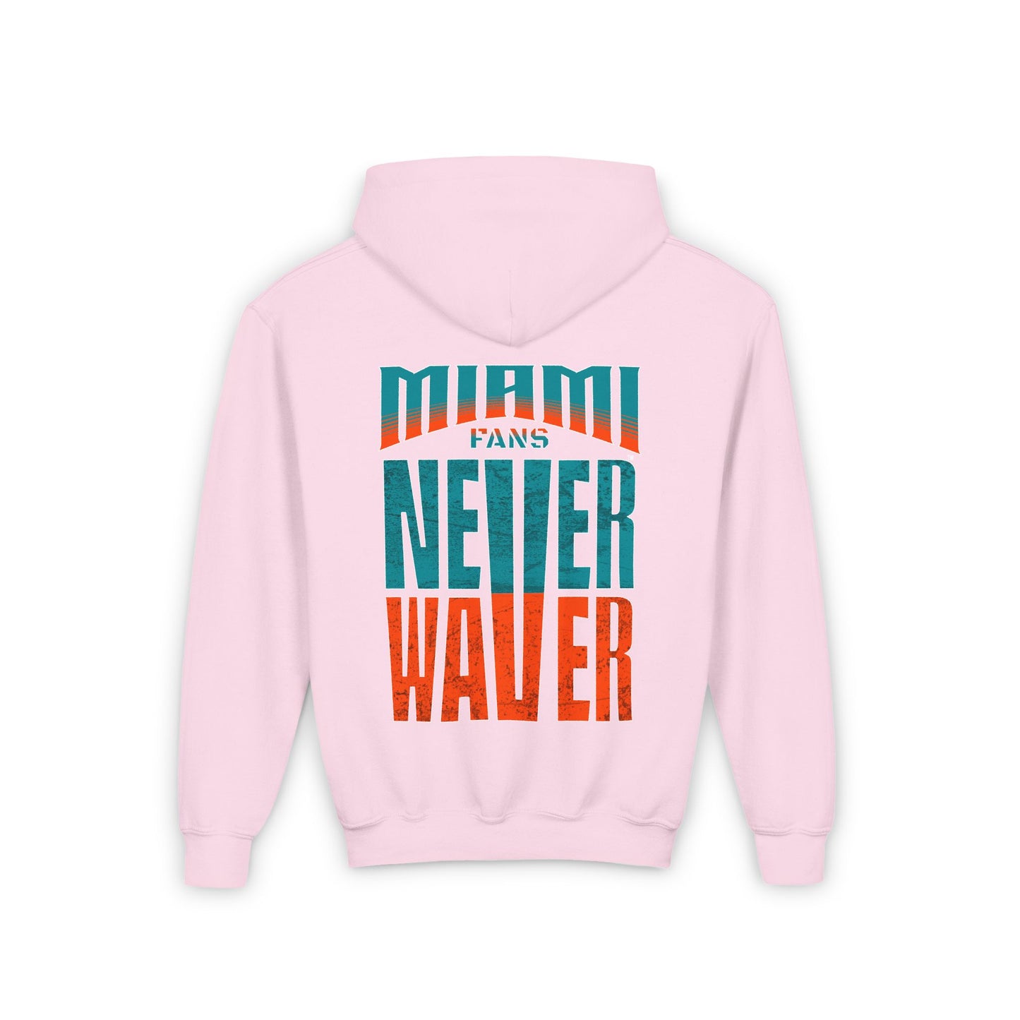 Miami Fans Never Waver Youth Heavy Blend Hooded Sweatshirt - Never Waver
