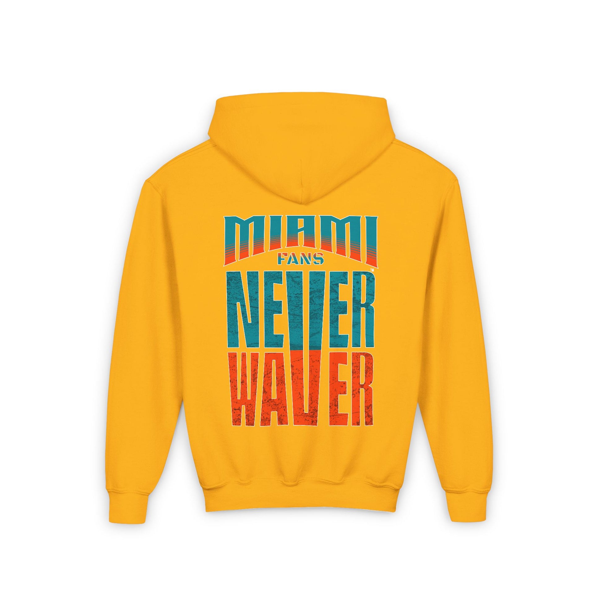 Miami Fans Never Waver Youth Heavy Blend Hooded Sweatshirt - Never Waver