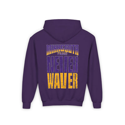 Minnesota Fans Never Waver Youth Heavy Blend Hooded Sweatshirt - Never Waver