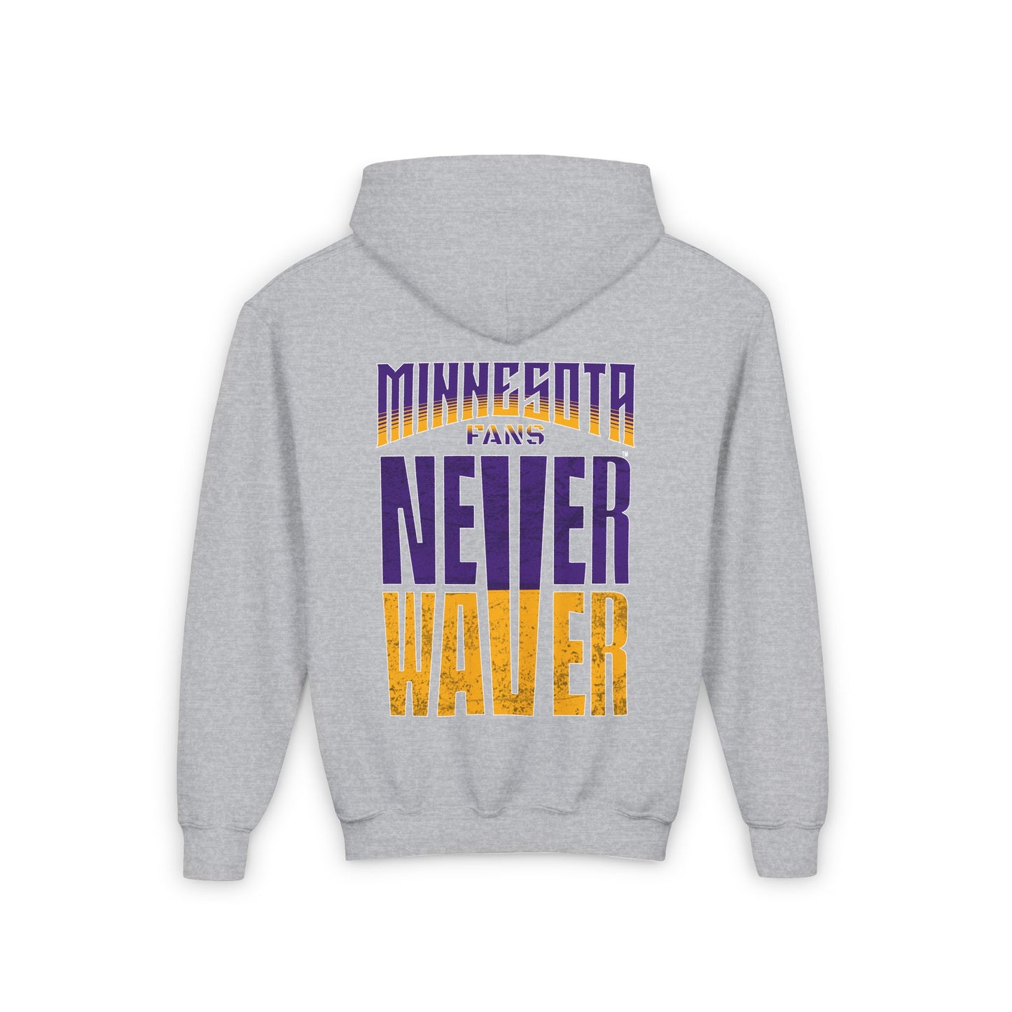 Minnesota Fans Never Waver Youth Heavy Blend Hooded Sweatshirt - Never Waver