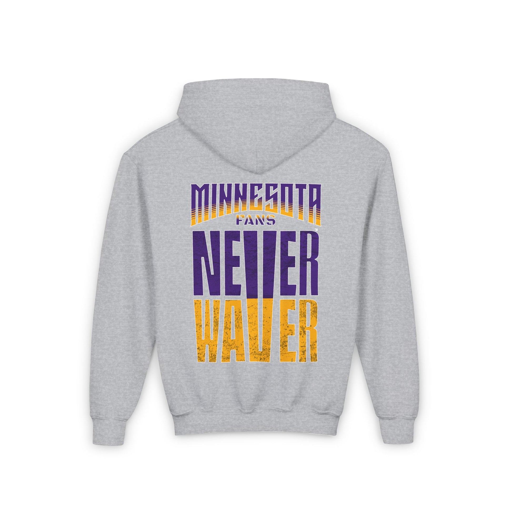 Minnesota Fans Never Waver Youth Heavy Blend Hooded Sweatshirt - Never Waver