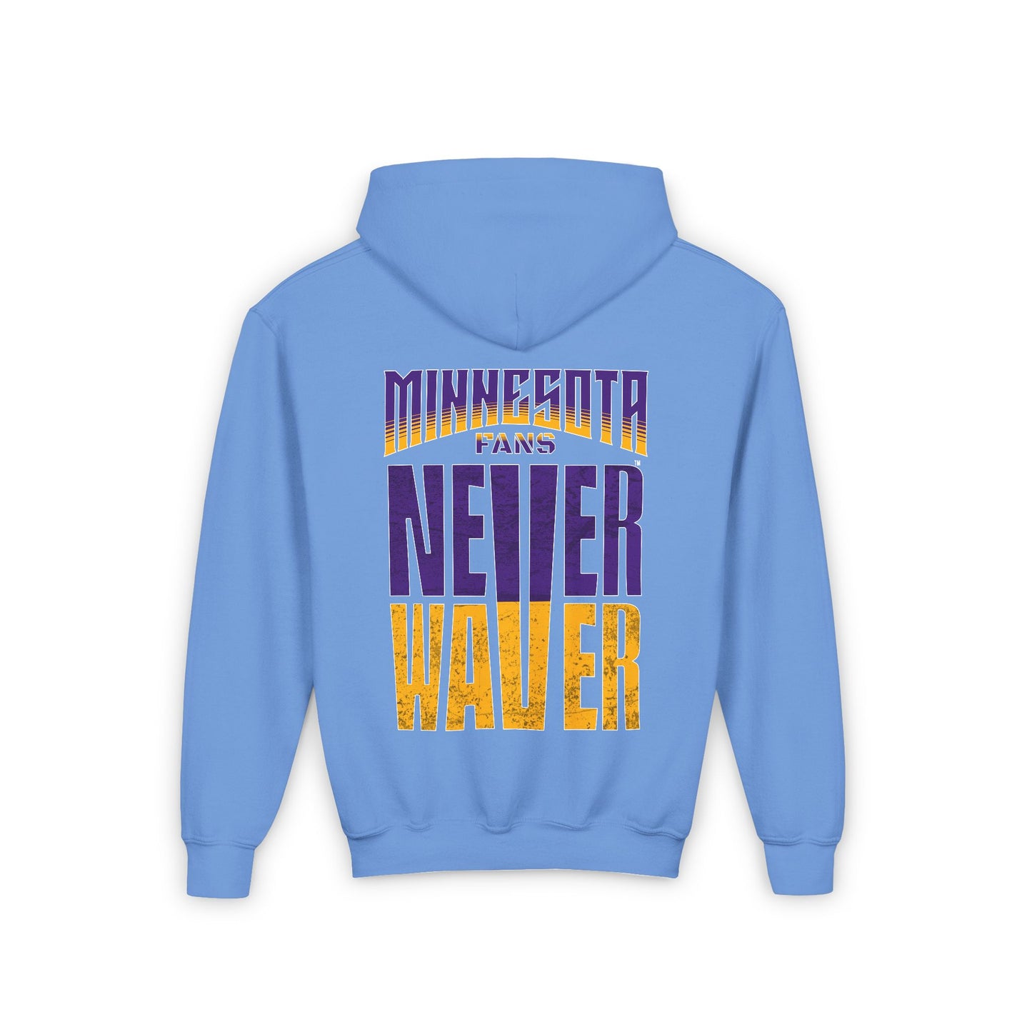 Minnesota Fans Never Waver Youth Heavy Blend Hooded Sweatshirt - Never Waver