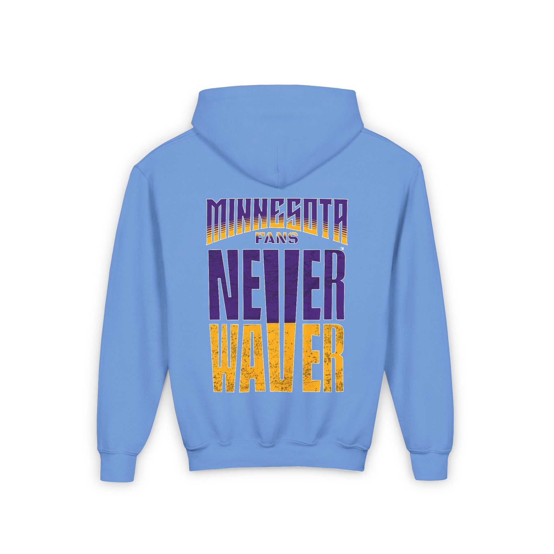 Minnesota Fans Never Waver Youth Heavy Blend Hooded Sweatshirt - Never Waver