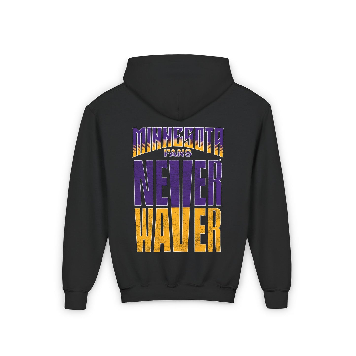 Minnesota Fans Never Waver Youth Heavy Blend Hooded Sweatshirt - Never Waver