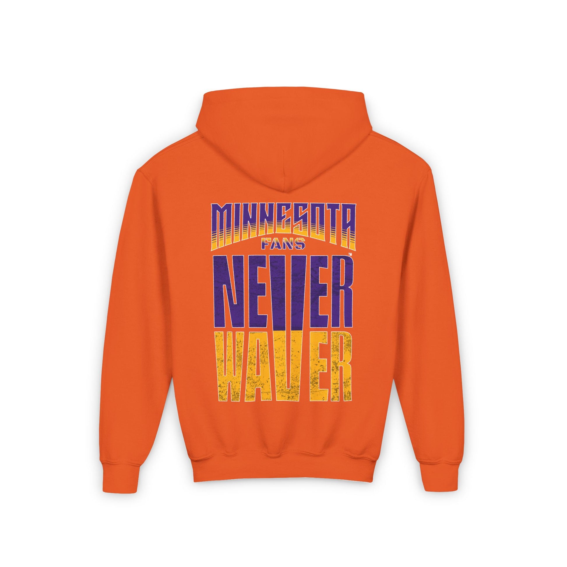 Minnesota Fans Never Waver Youth Heavy Blend Hooded Sweatshirt - Never Waver