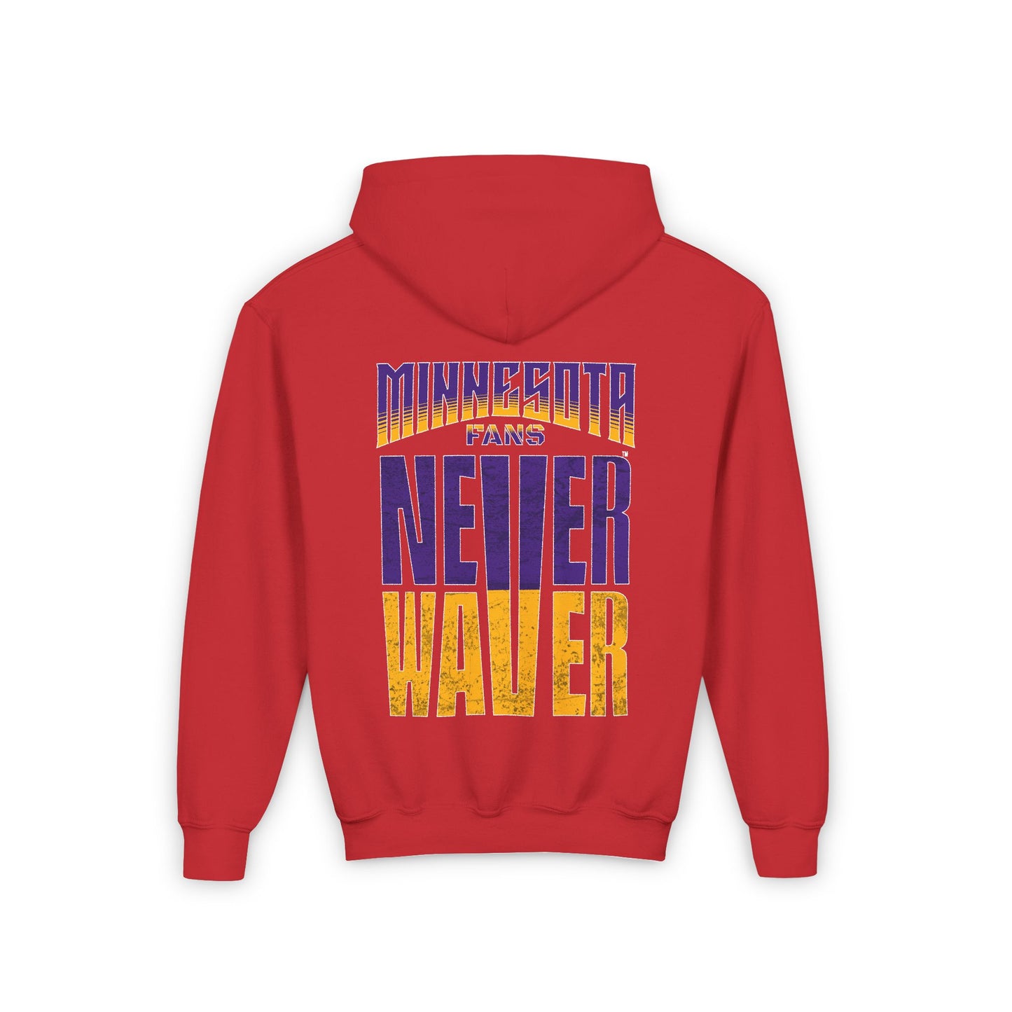 Minnesota Fans Never Waver Youth Heavy Blend Hooded Sweatshirt - Never Waver