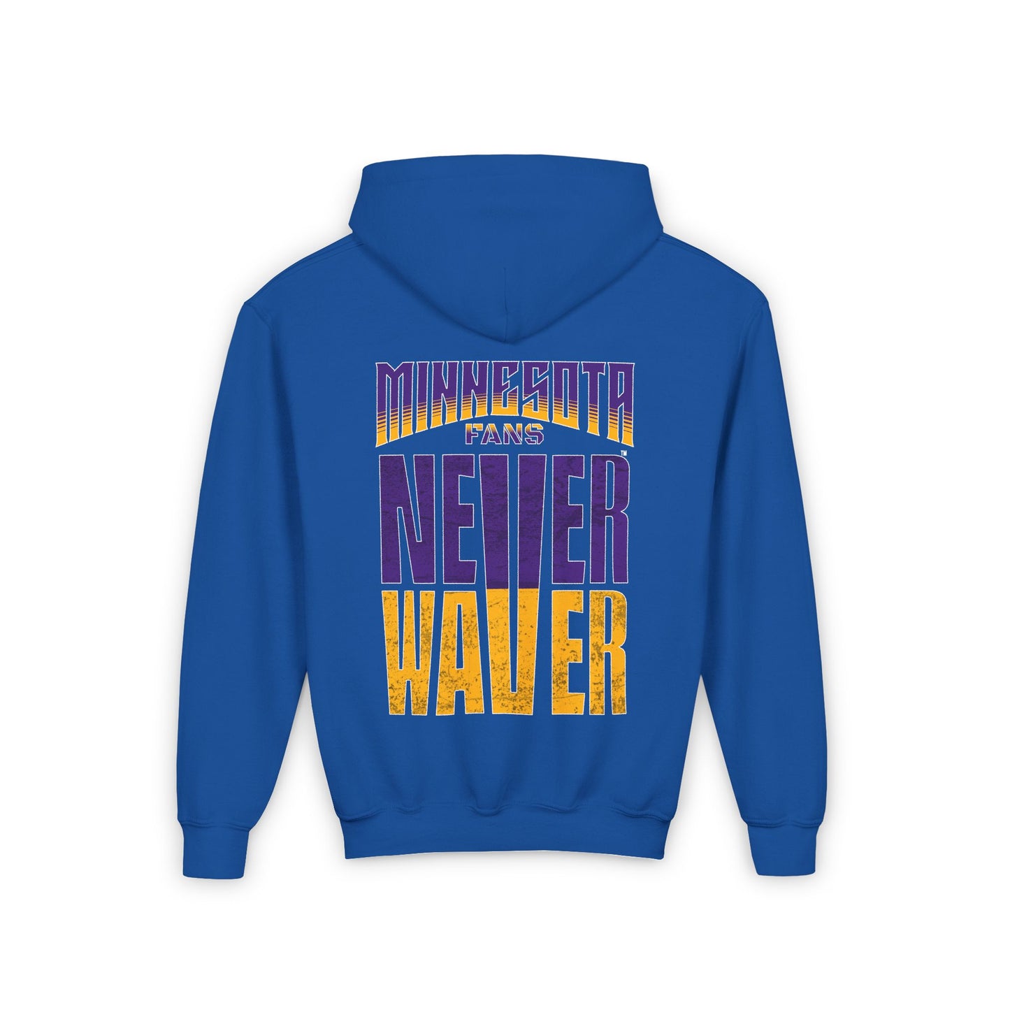 Minnesota Fans Never Waver Youth Heavy Blend Hooded Sweatshirt - Never Waver