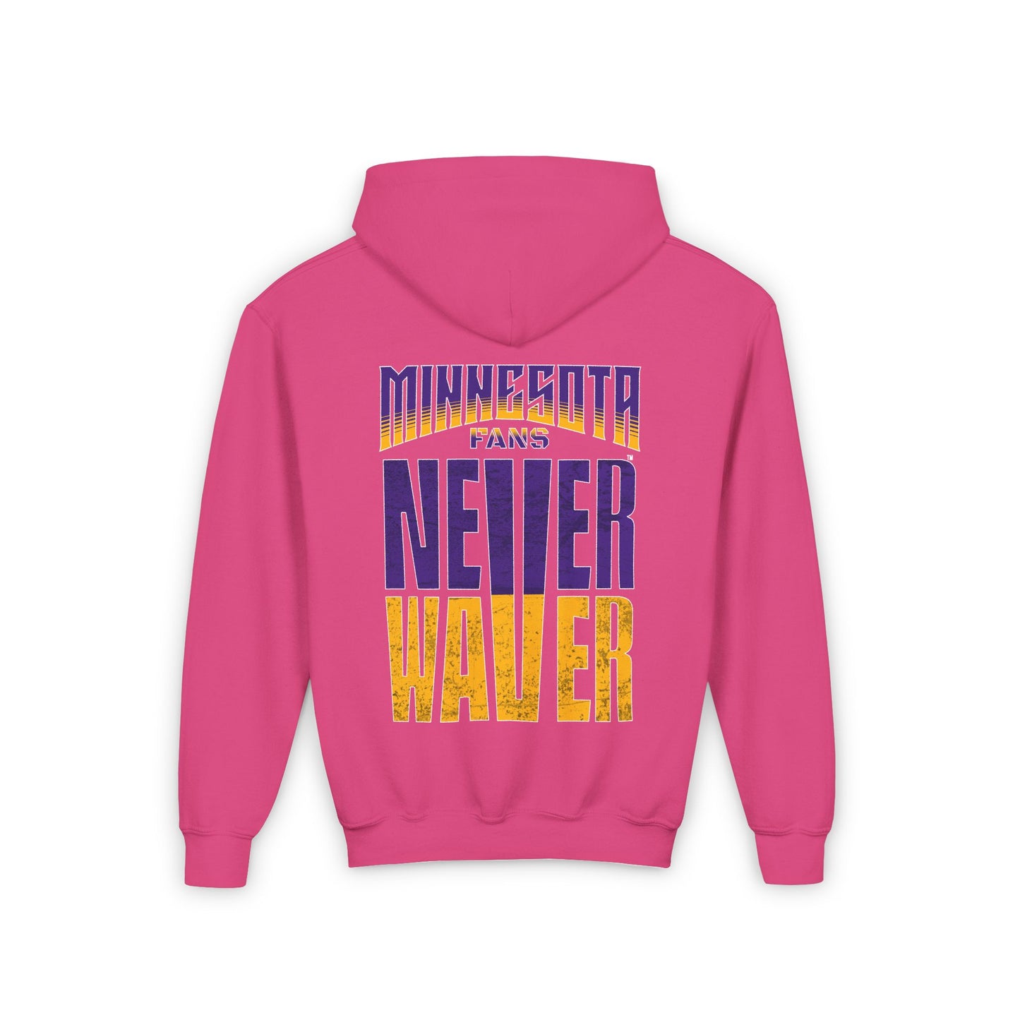 Minnesota Fans Never Waver Youth Heavy Blend Hooded Sweatshirt - Never Waver