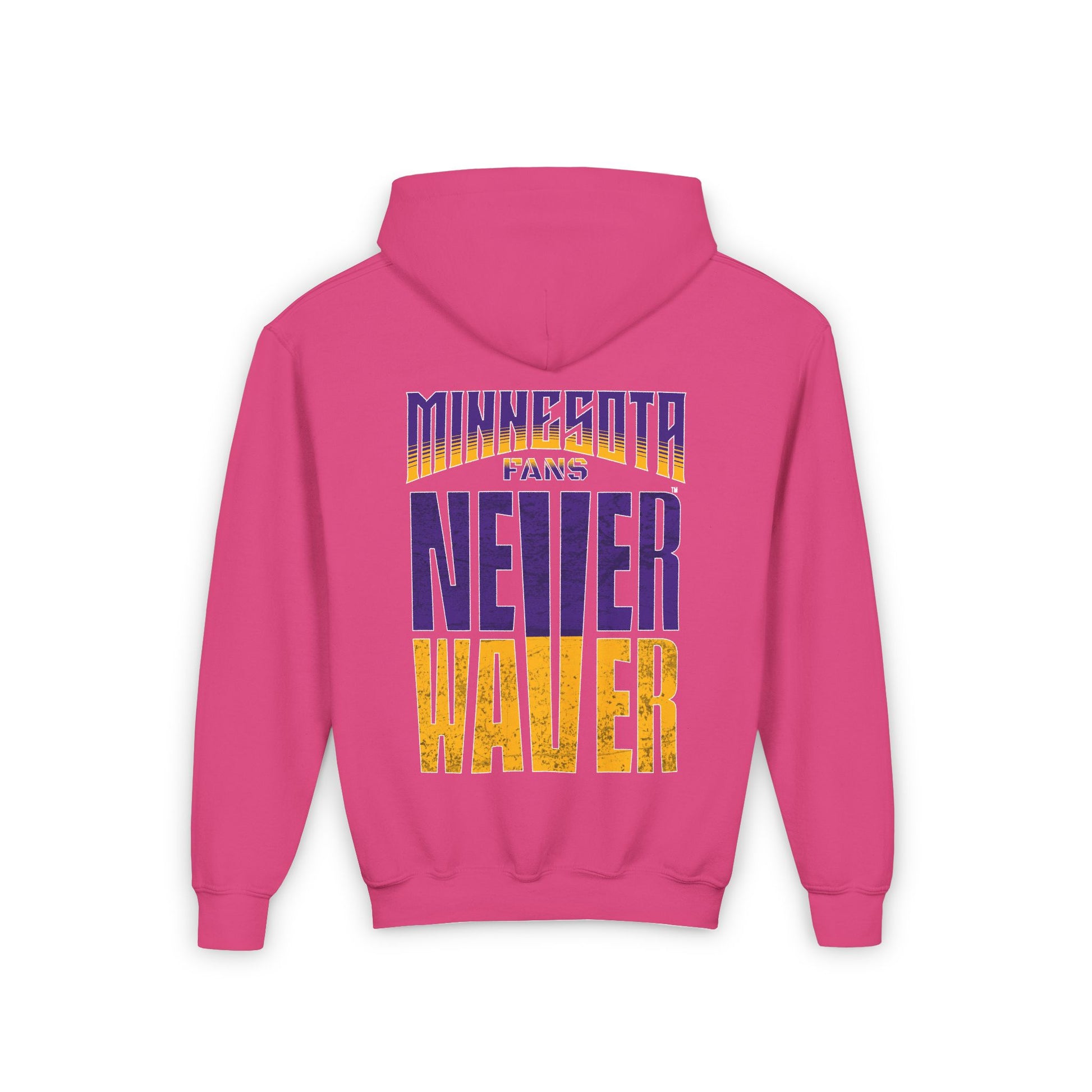Minnesota Fans Never Waver Youth Heavy Blend Hooded Sweatshirt - Never Waver