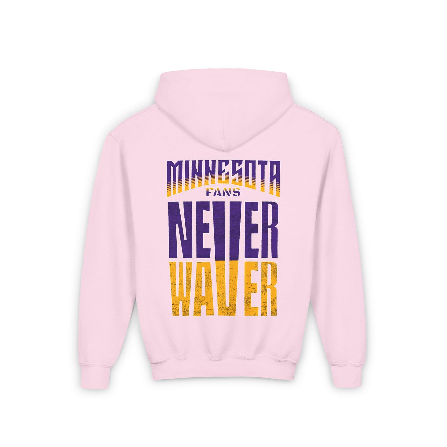 Minnesota Fans Never Waver Youth Heavy Blend Hooded Sweatshirt - Never Waver