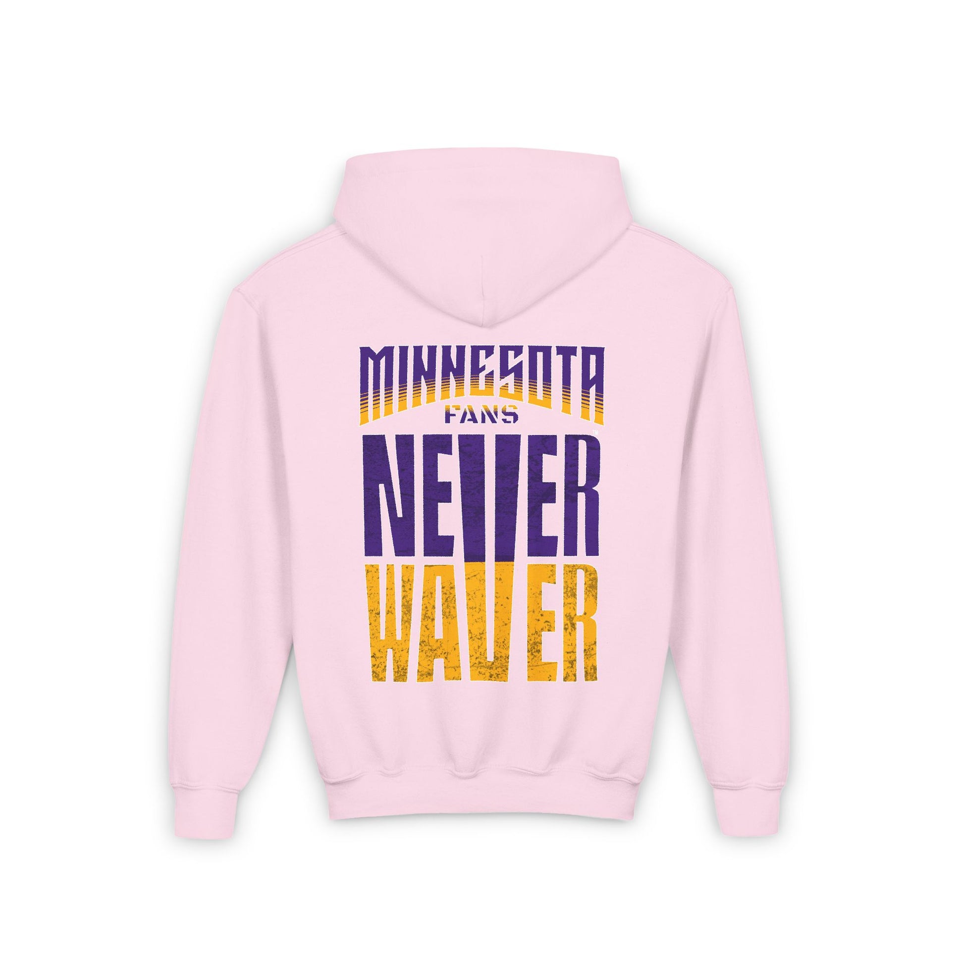 Minnesota Fans Never Waver Youth Heavy Blend Hooded Sweatshirt - Never Waver