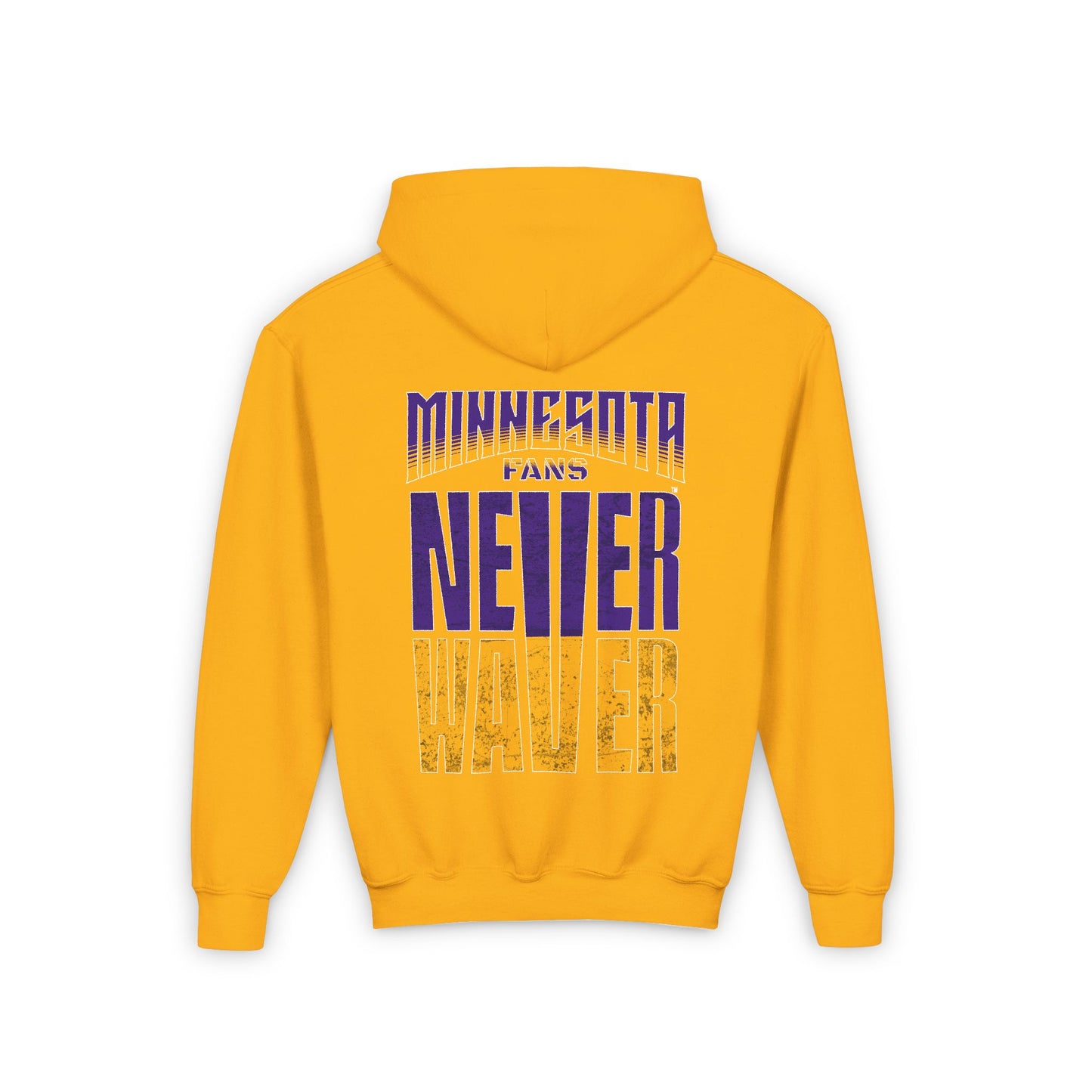 Minnesota Fans Never Waver Youth Heavy Blend Hooded Sweatshirt - Never Waver