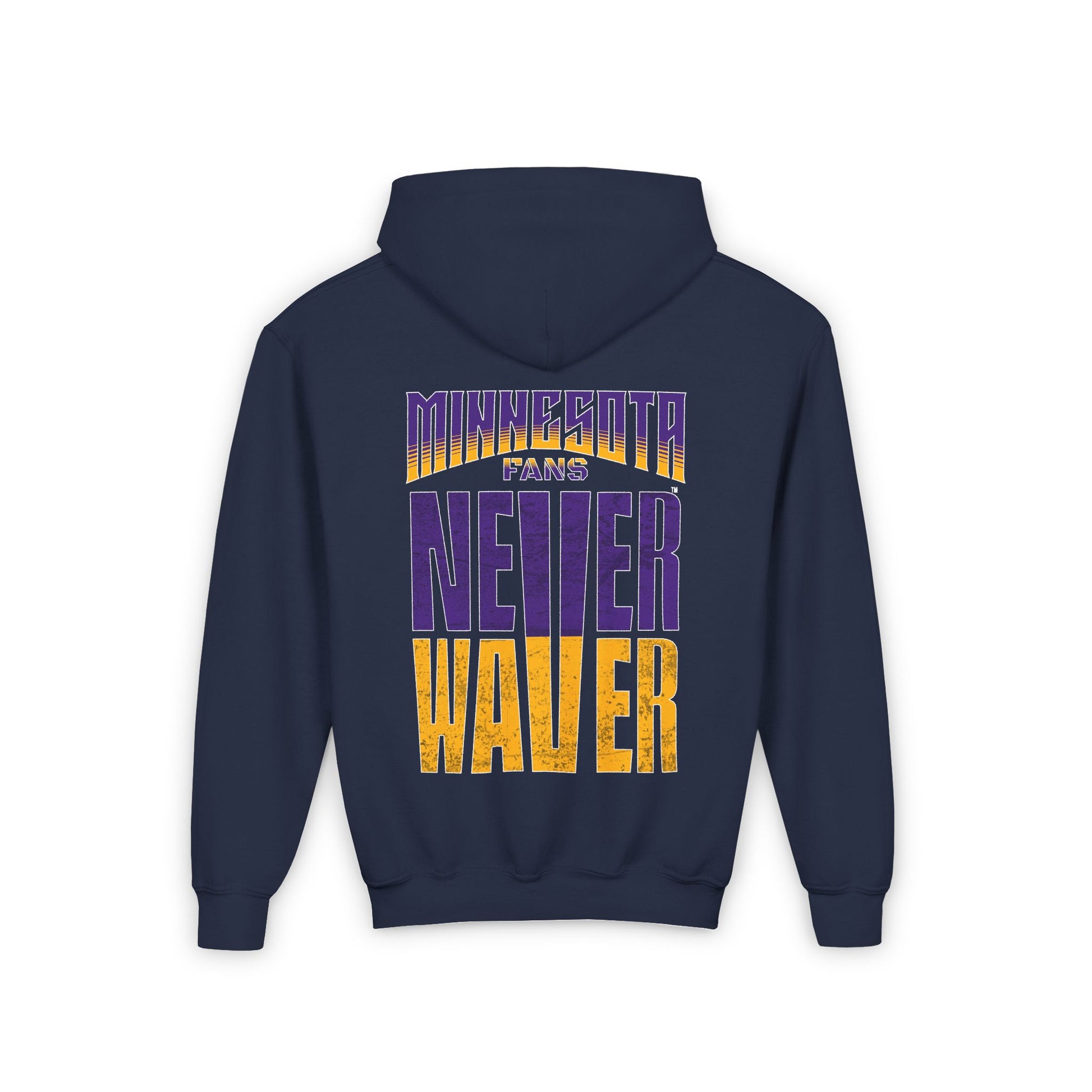 Minnesota Fans Never Waver Youth Heavy Blend Hooded Sweatshirt - Never Waver