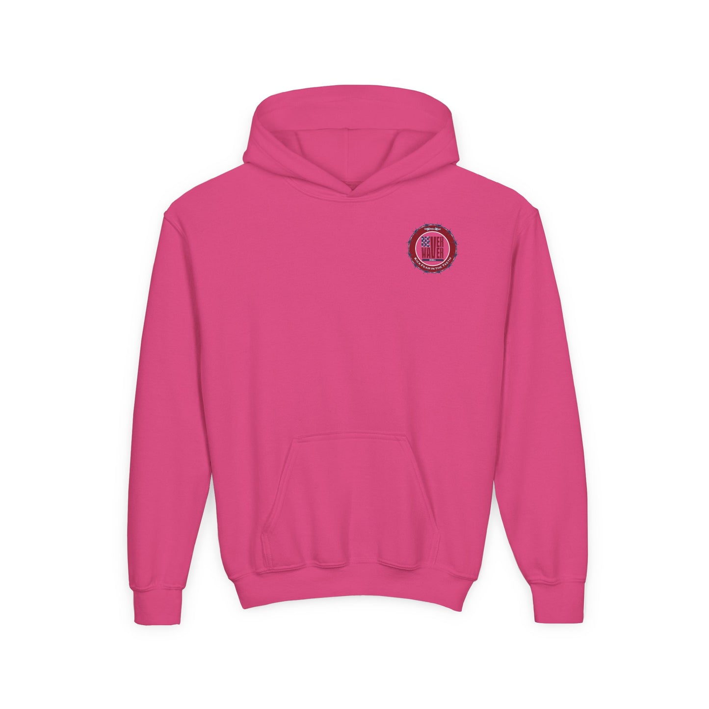 NEVER WAVER KICK FEAR IN THE TEETH Youth Heavy Blend Hooded Sweatshirt - Never Waver