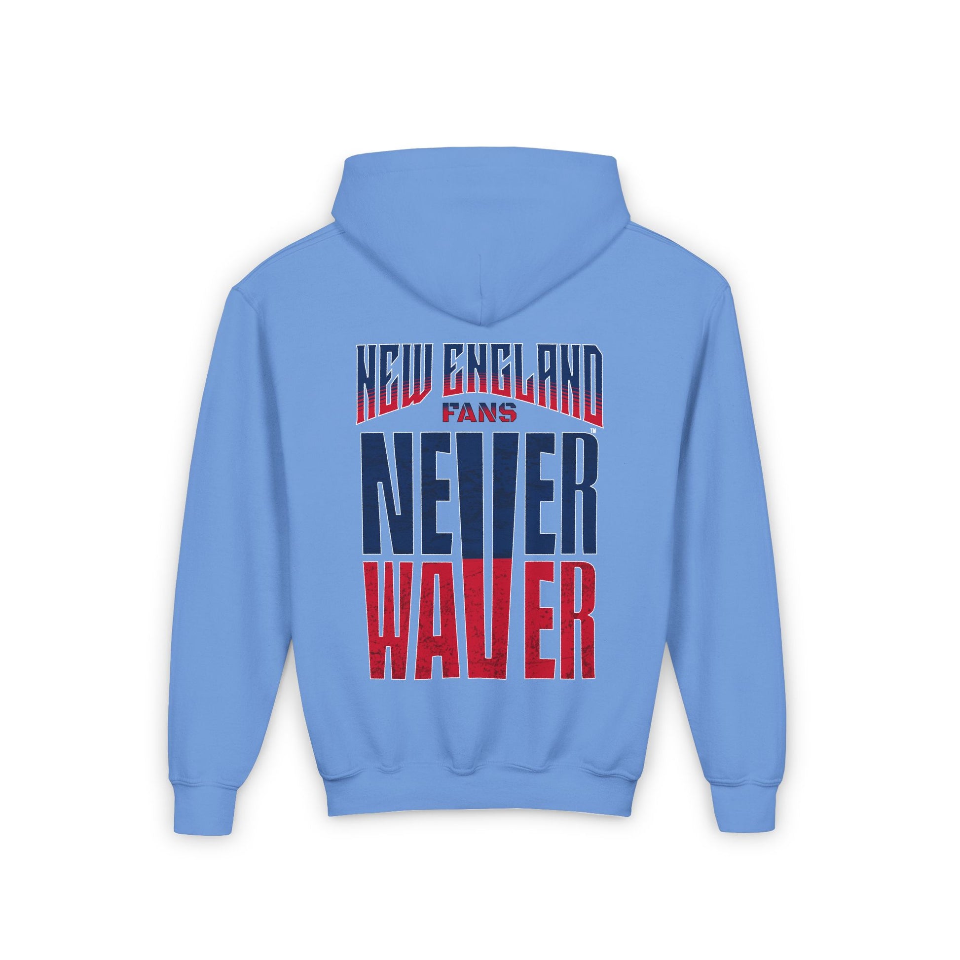 New England Fans Never Waver Youth Heavy Blend Hooded Sweatshirt - Never Waver