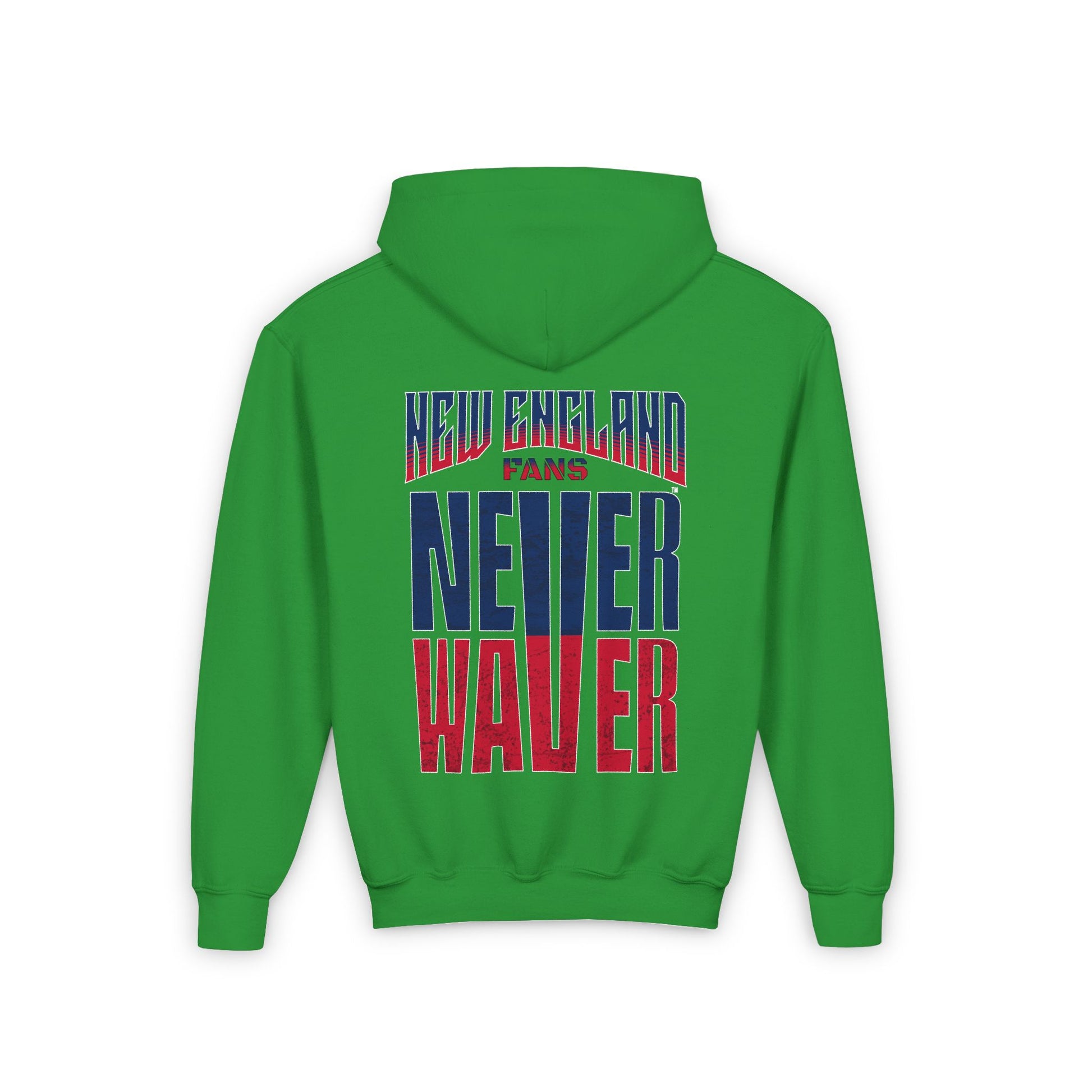 New England Fans Never Waver Youth Heavy Blend Hooded Sweatshirt - Never Waver