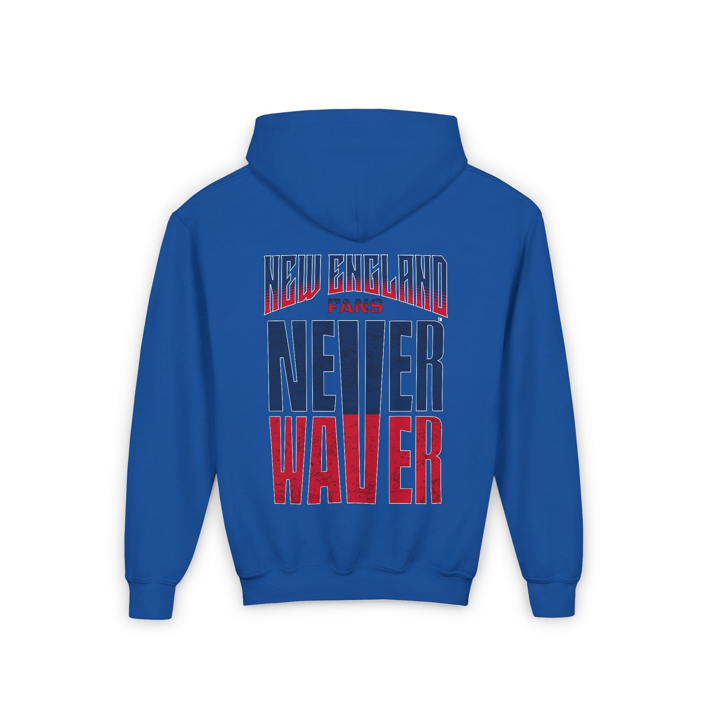New England Fans Never Waver Youth Heavy Blend Hooded Sweatshirt - Never Waver