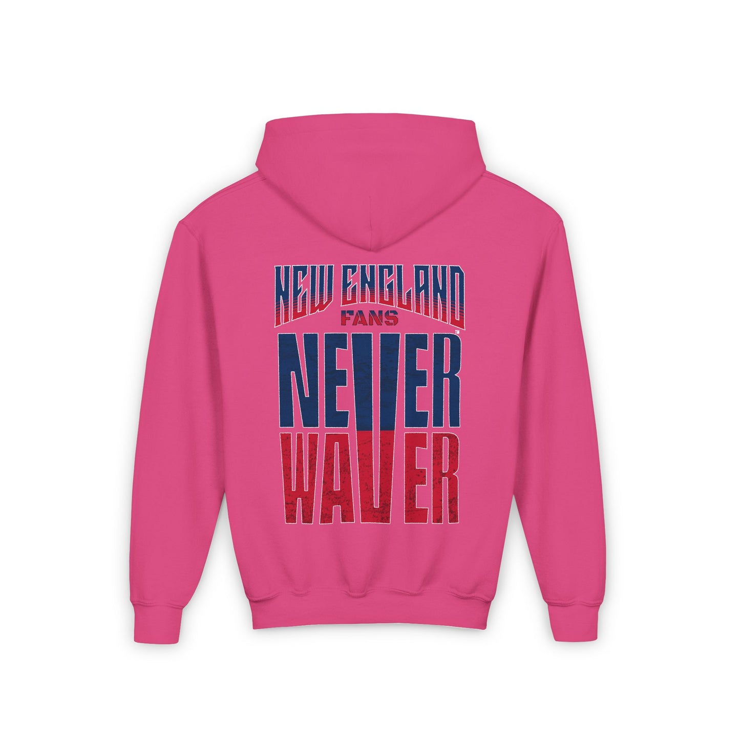 New England Fans Never Waver Youth Heavy Blend Hooded Sweatshirt - Never Waver