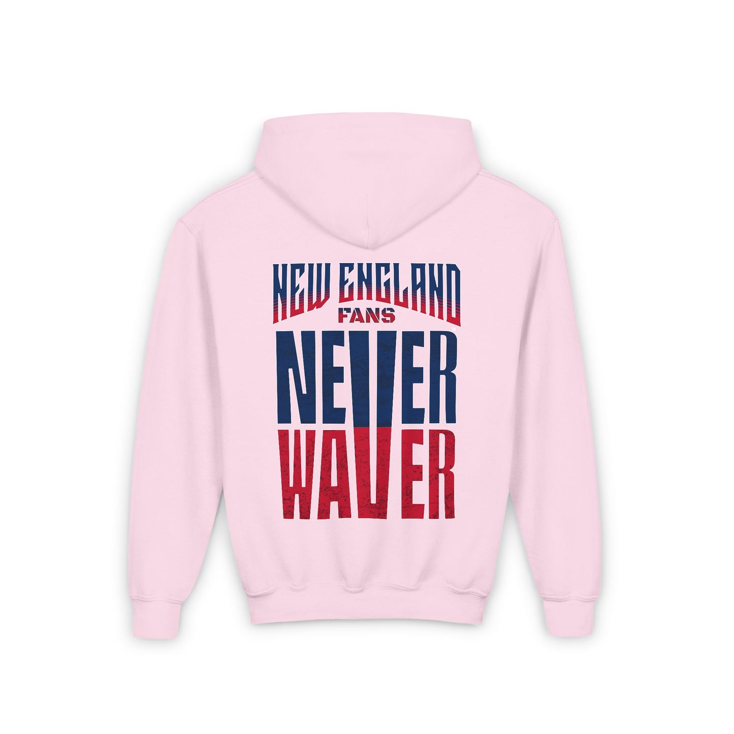 New England Fans Never Waver Youth Heavy Blend Hooded Sweatshirt - Never Waver