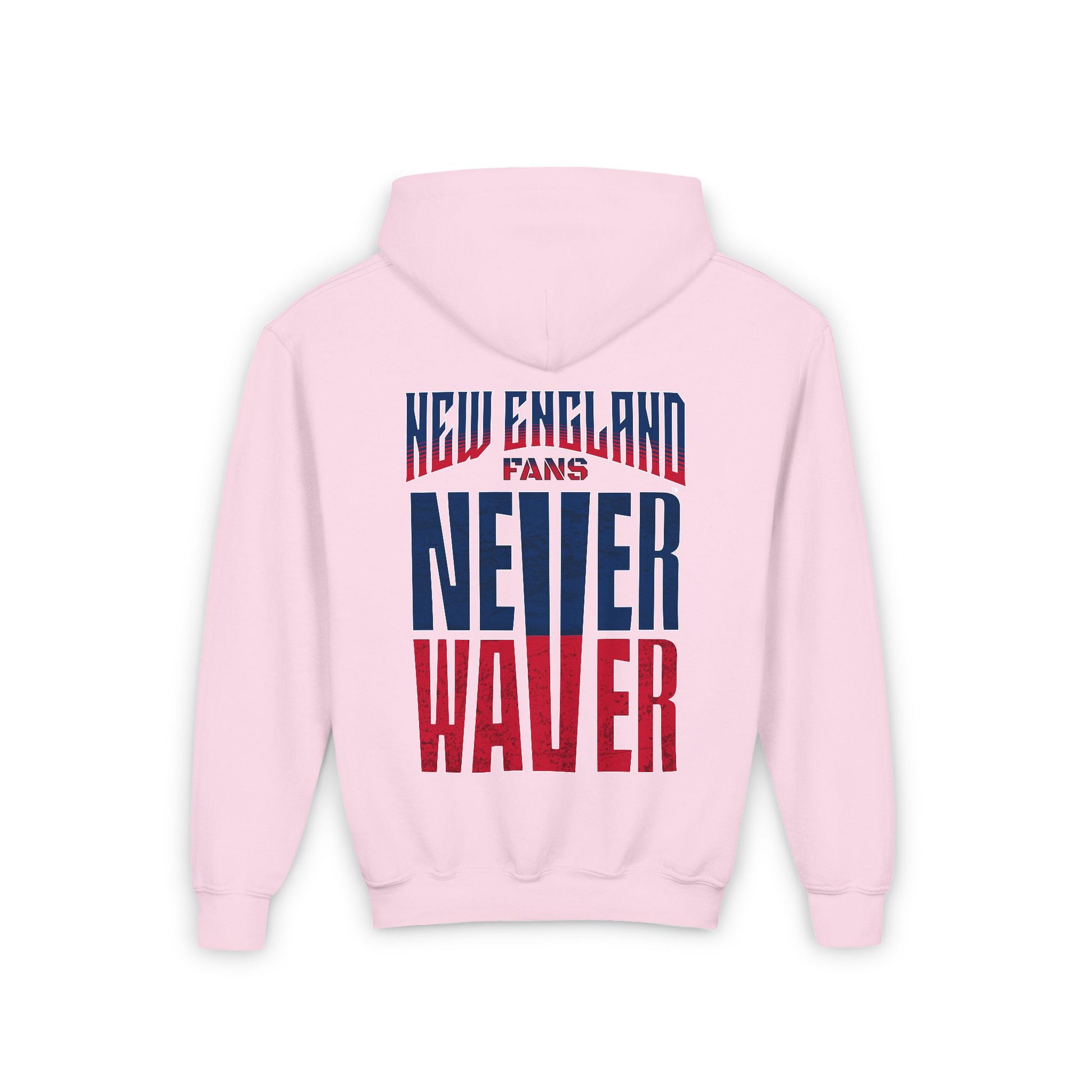 New England Fans Never Waver Youth Heavy Blend Hooded Sweatshirt - Never Waver