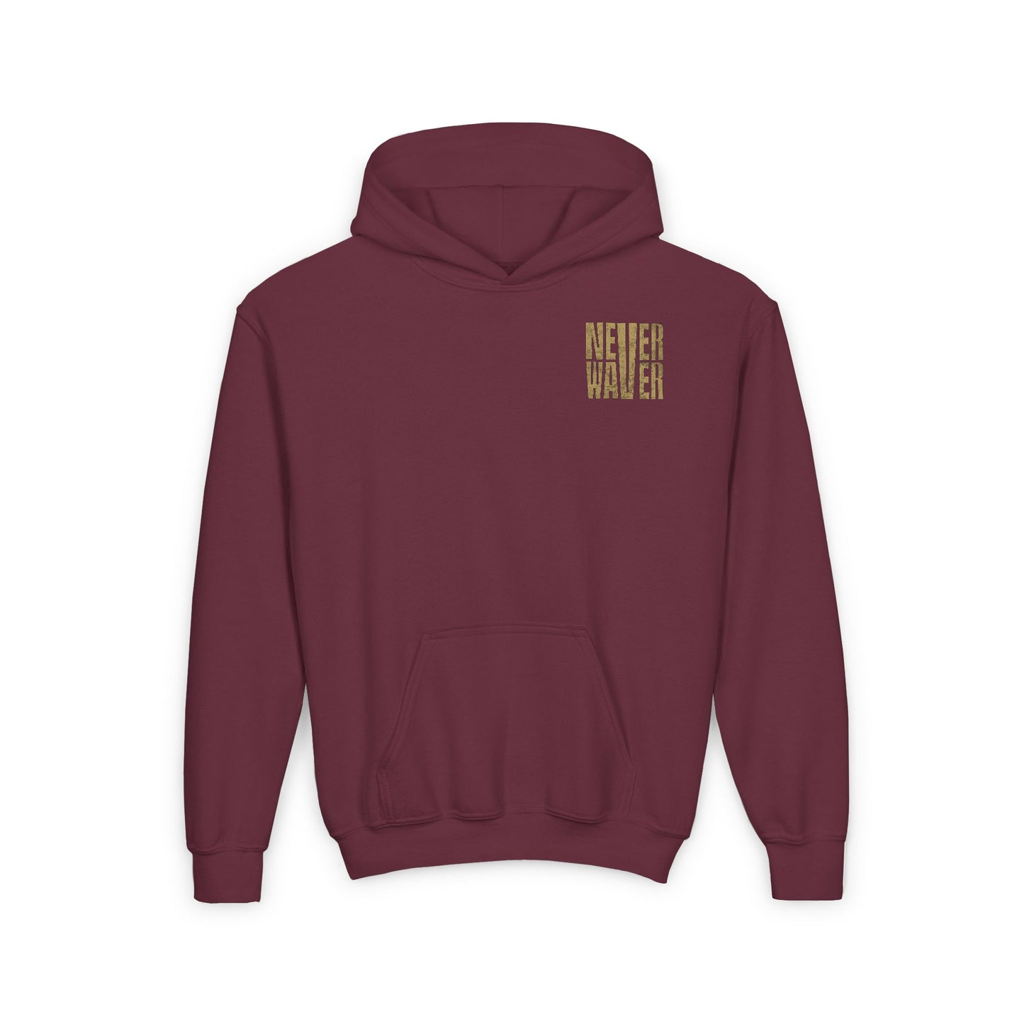 New Orleans Fans Never Waver Youth Heavy Blend Hooded Sweatshirt - Never Waver