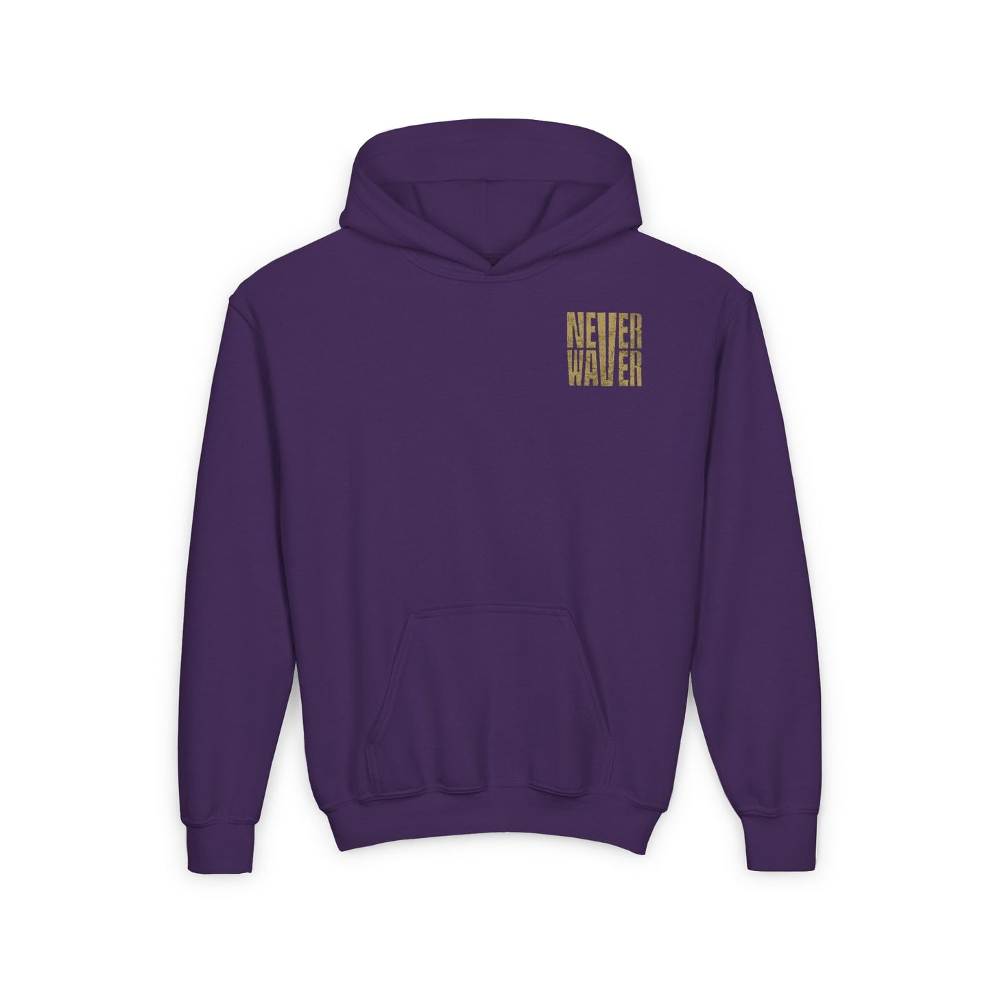 New Orleans Fans Never Waver Youth Heavy Blend Hooded Sweatshirt - Never Waver