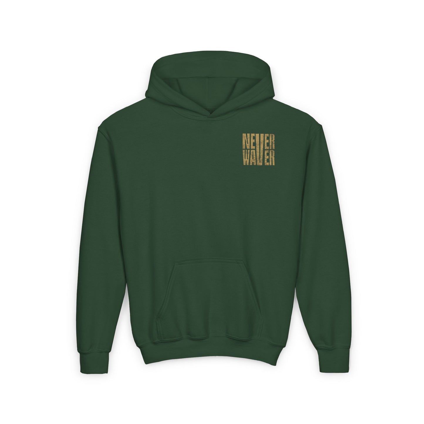 New Orleans Fans Never Waver Youth Heavy Blend Hooded Sweatshirt - Never Waver