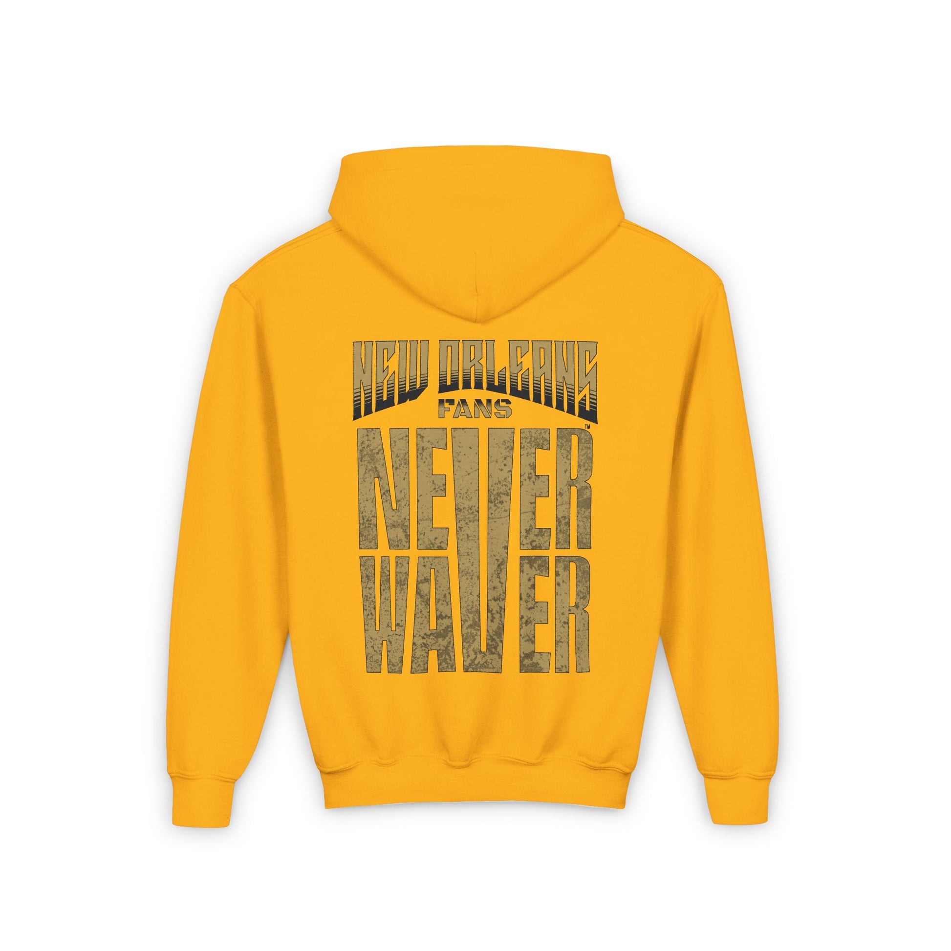New Orleans Fans Never Waver Youth Heavy Blend Hooded Sweatshirt - Never Waver