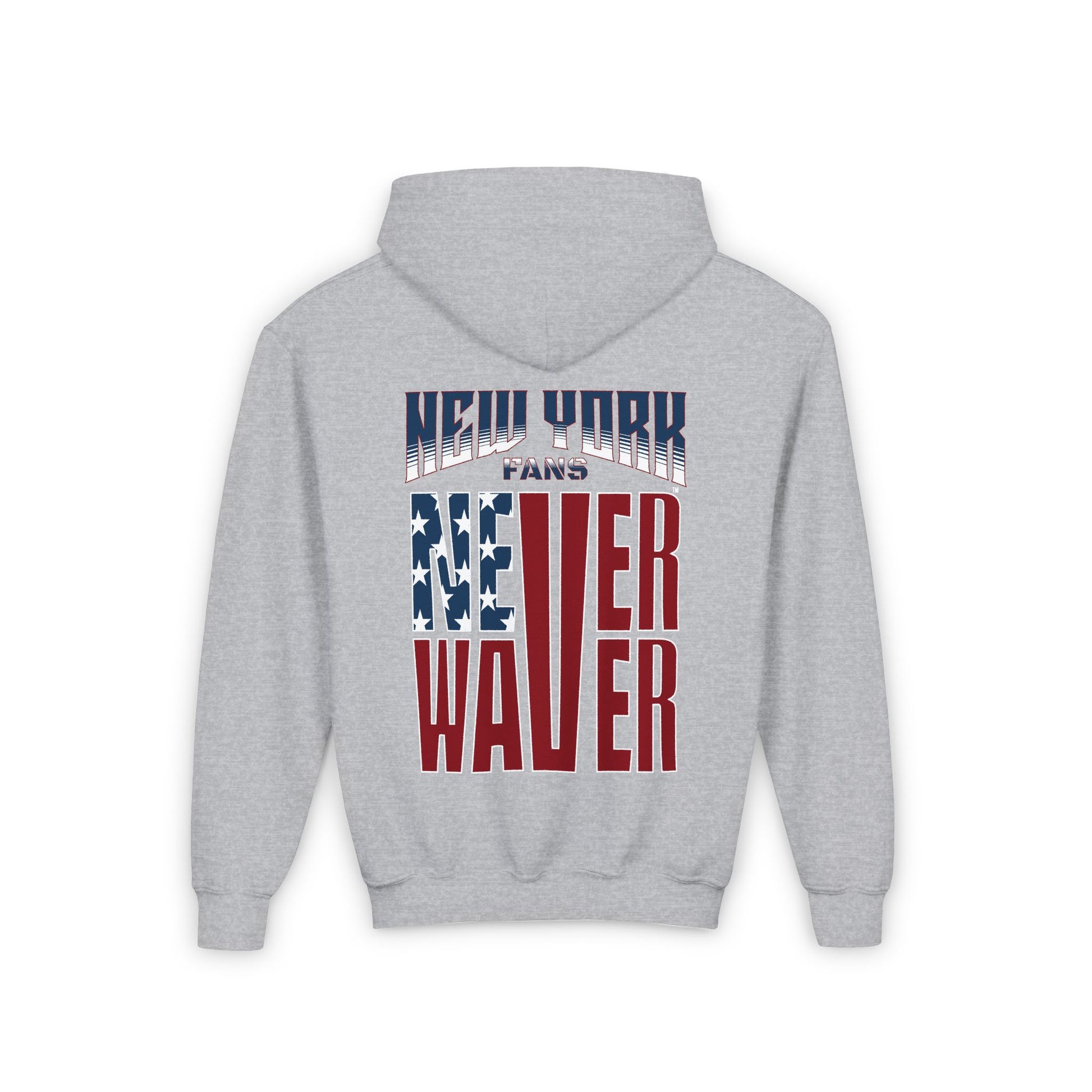 New York Fans Never Waver Youth Heavy Blend Hooded Sweatshirt - Never Waver