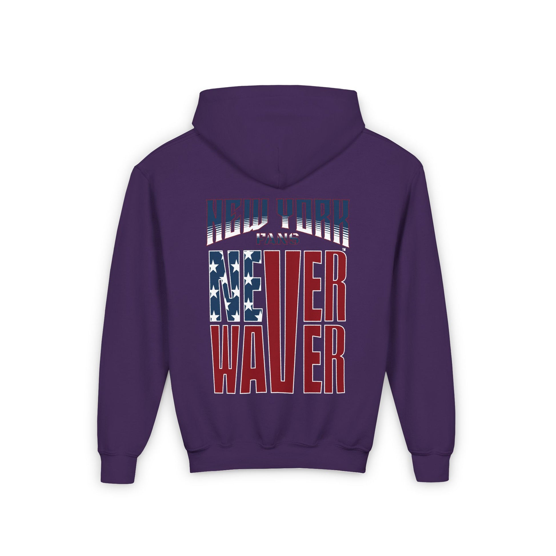 New York Fans Never Waver Youth Heavy Blend Hooded Sweatshirt - Never Waver