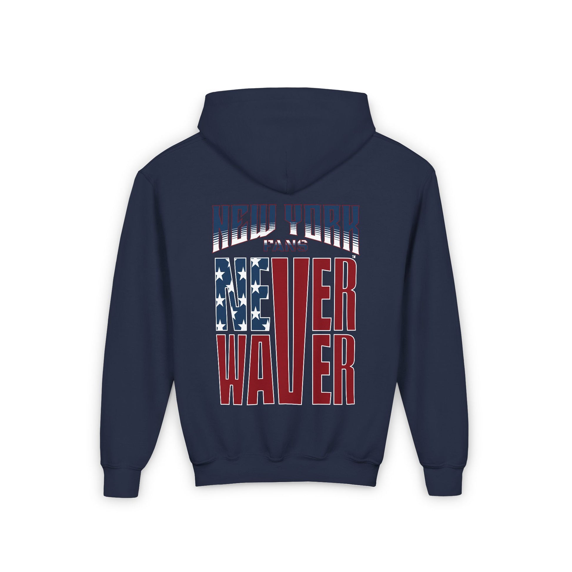 New York Fans Never Waver Youth Heavy Blend Hooded Sweatshirt - Never Waver