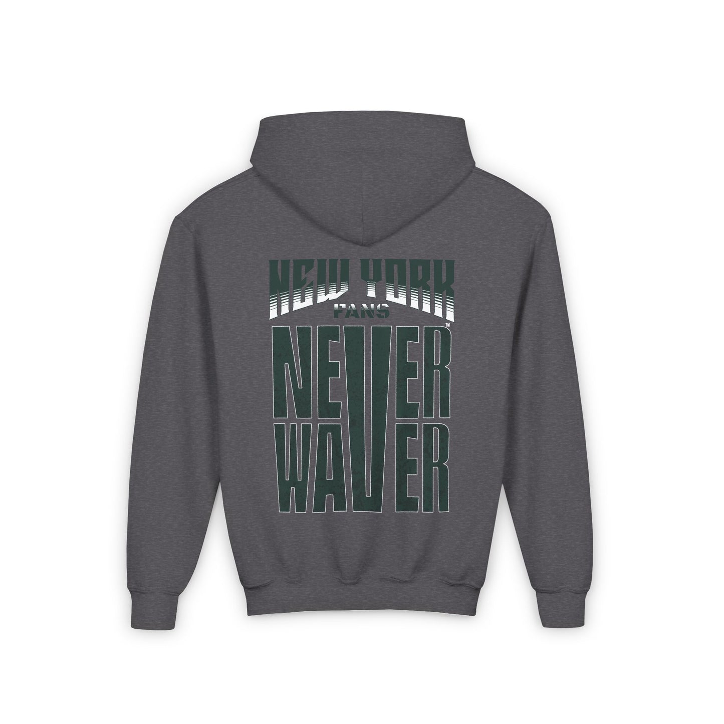 New York Fans Never Waver Youth Heavy Blend Hooded Sweatshirt - Never Waver