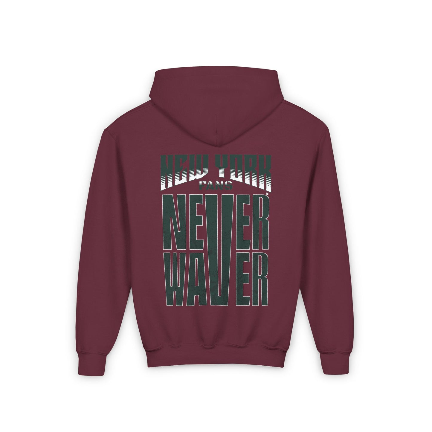 New York Fans Never Waver Youth Heavy Blend Hooded Sweatshirt - Never Waver