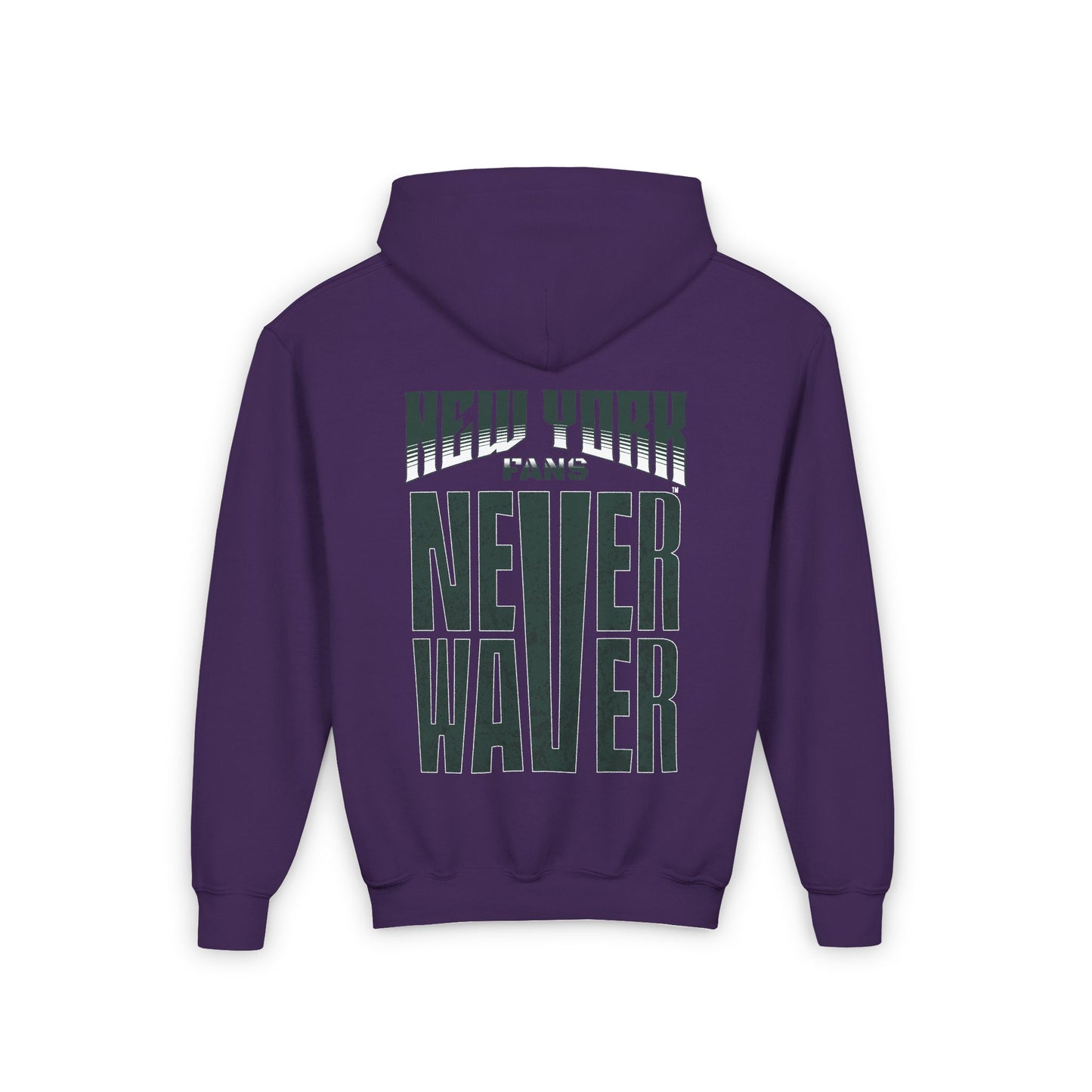 New York Fans Never Waver Youth Heavy Blend Hooded Sweatshirt - Never Waver