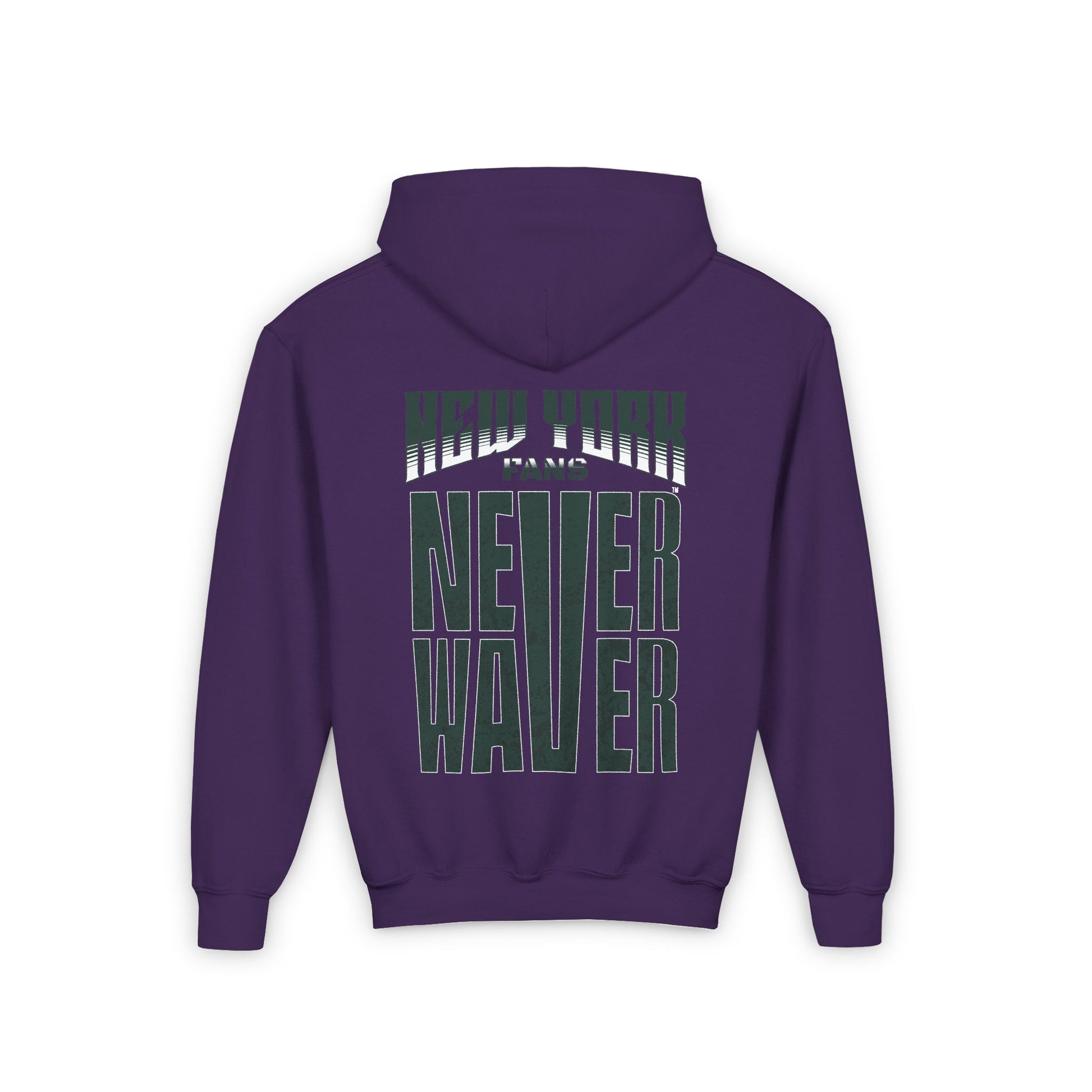 New York Fans Never Waver Youth Heavy Blend Hooded Sweatshirt - Never Waver