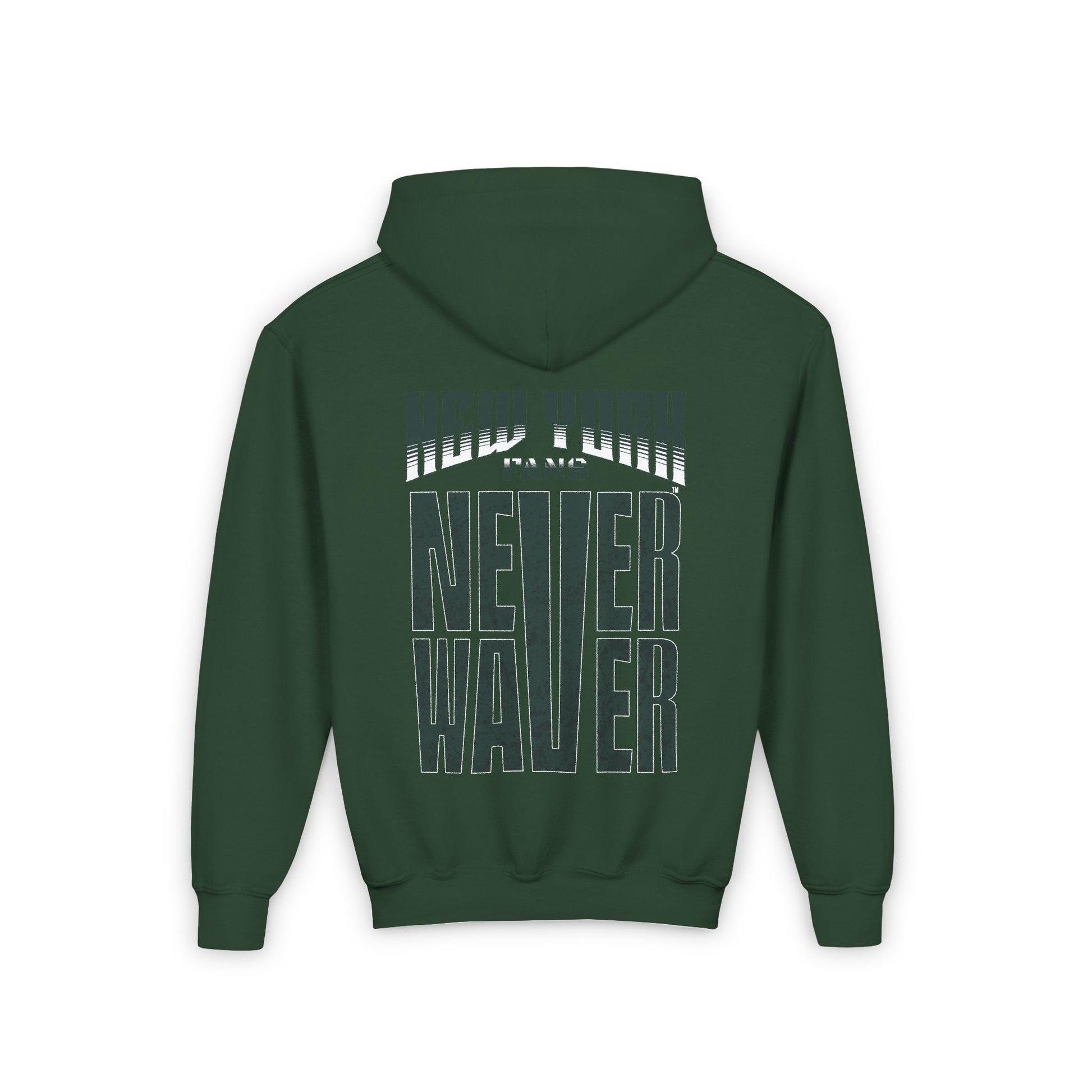 New York Fans Never Waver Youth Heavy Blend Hooded Sweatshirt - Never Waver