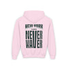 New York Fans Never Waver Youth Heavy Blend Hooded Sweatshirt - Never Waver