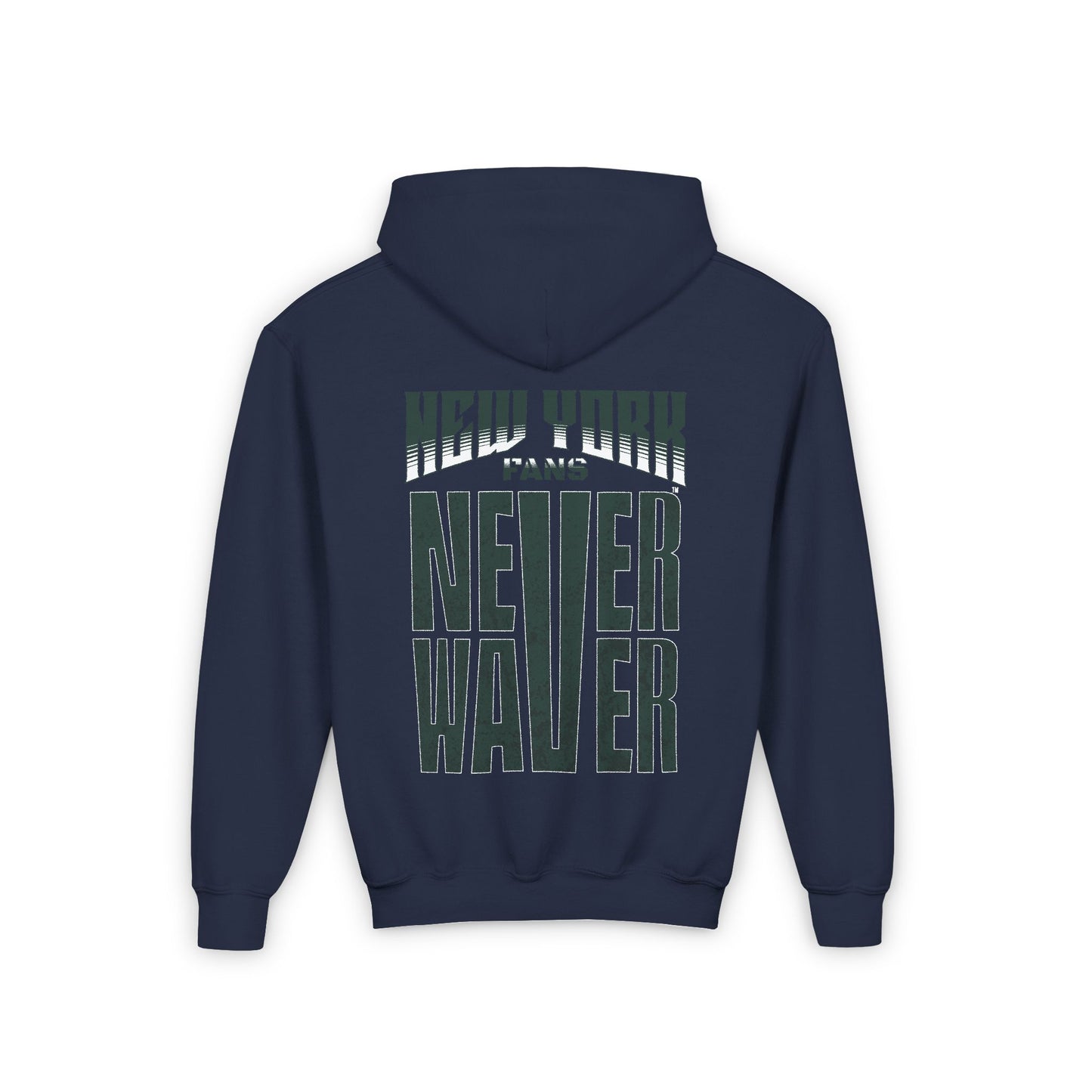 New York Fans Never Waver Youth Heavy Blend Hooded Sweatshirt - Never Waver