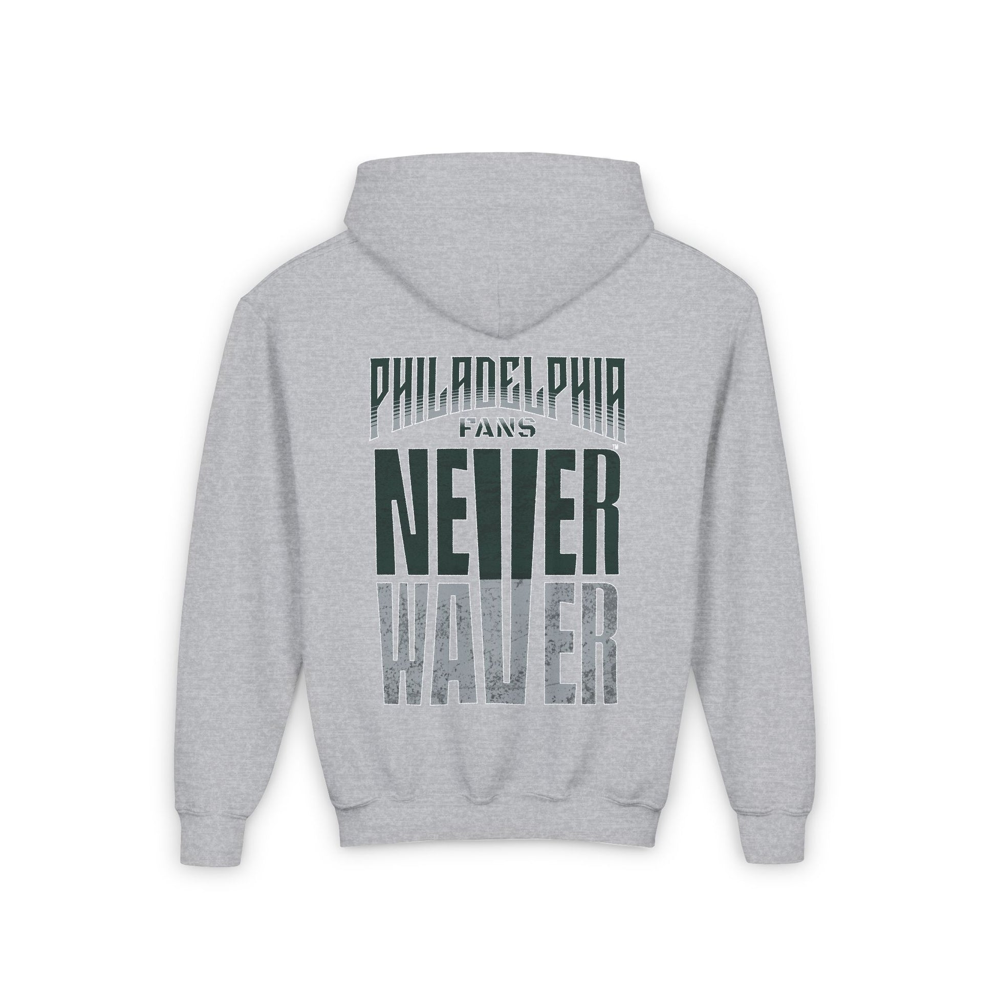Philadelphia Fans Never Waver Youth Heavy Blend Hooded Sweatshirt - Never Waver