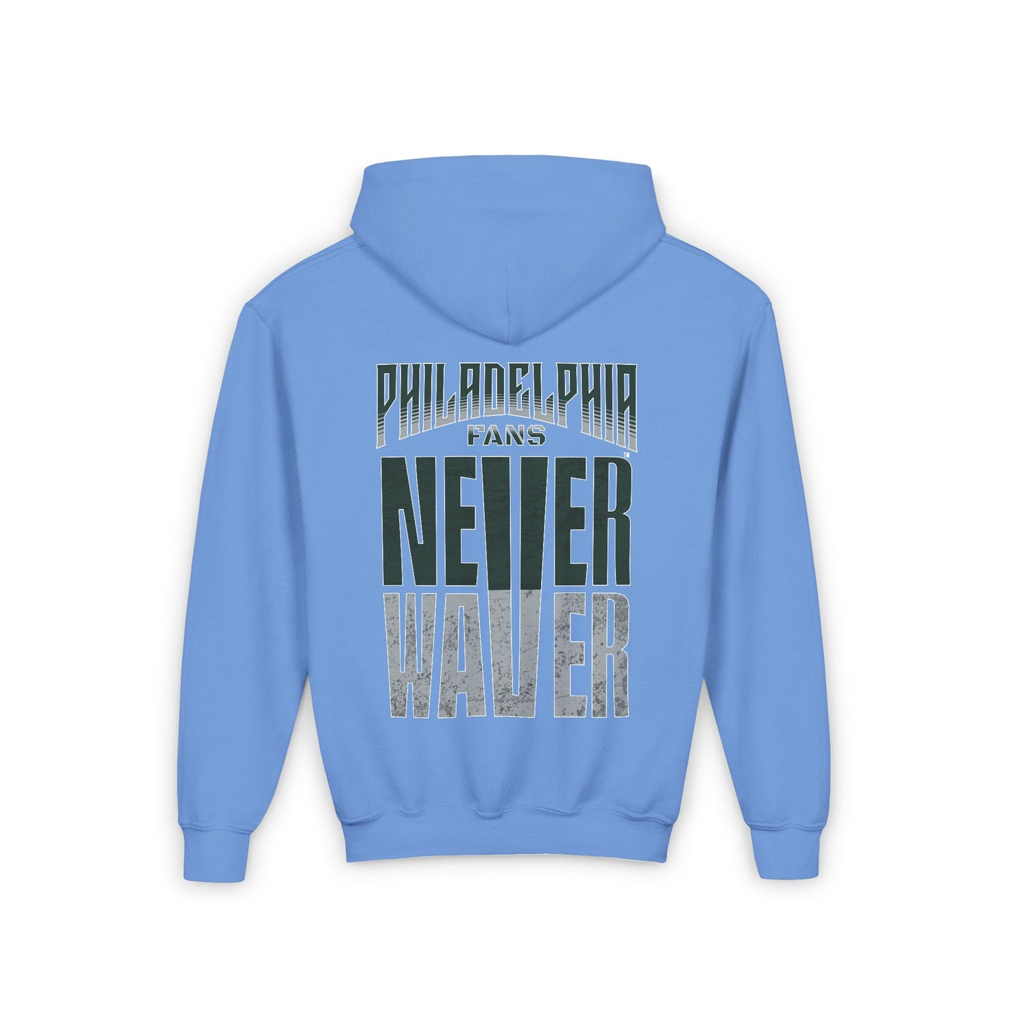 Philadelphia Fans Never Waver Youth Heavy Blend Hooded Sweatshirt - Never Waver